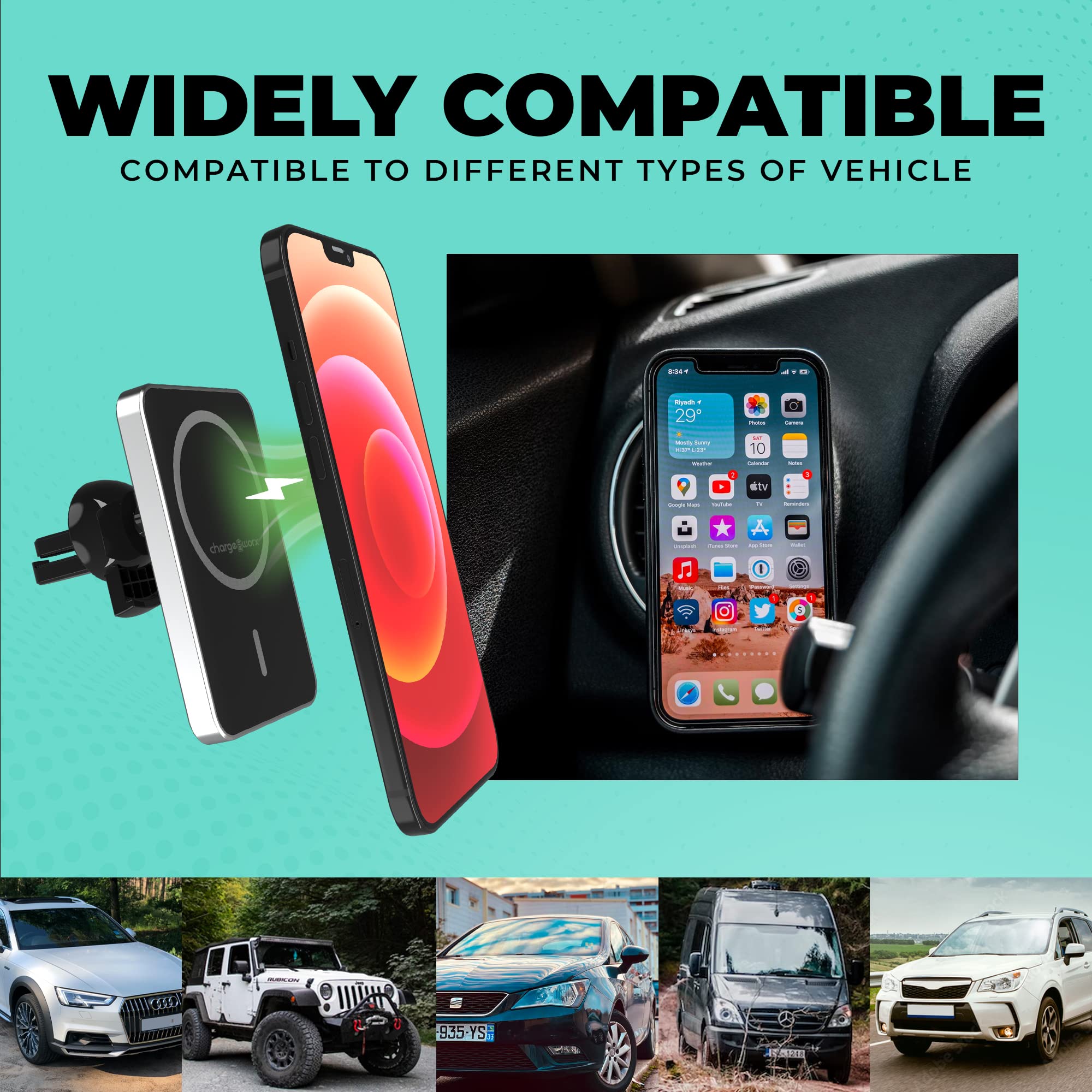 Chargeworx Phone Mount Magnetic