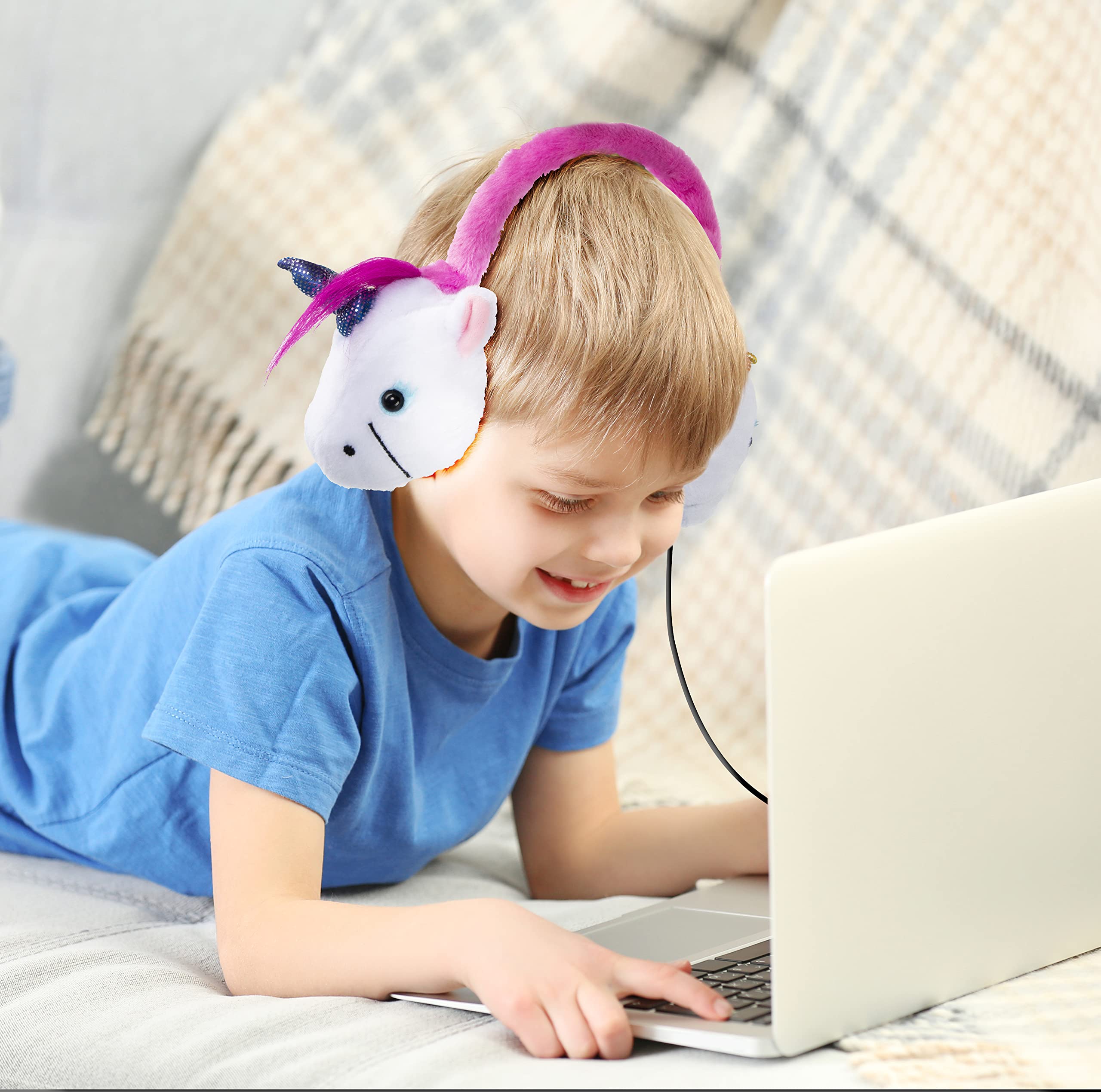 Coby Wired Kids Headphones Unicorn Sparkle