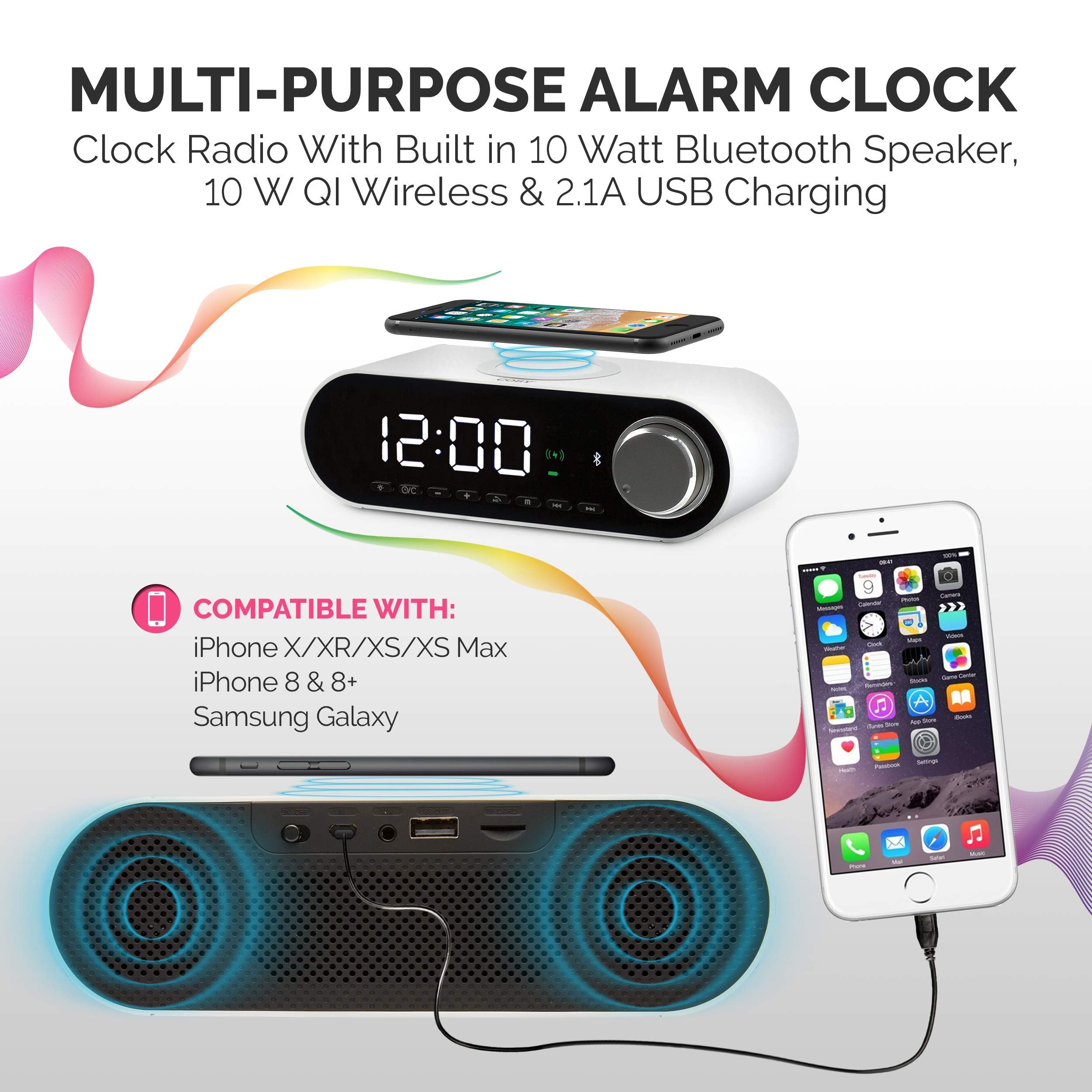 COBY Digital LED Alarm Clock Built In