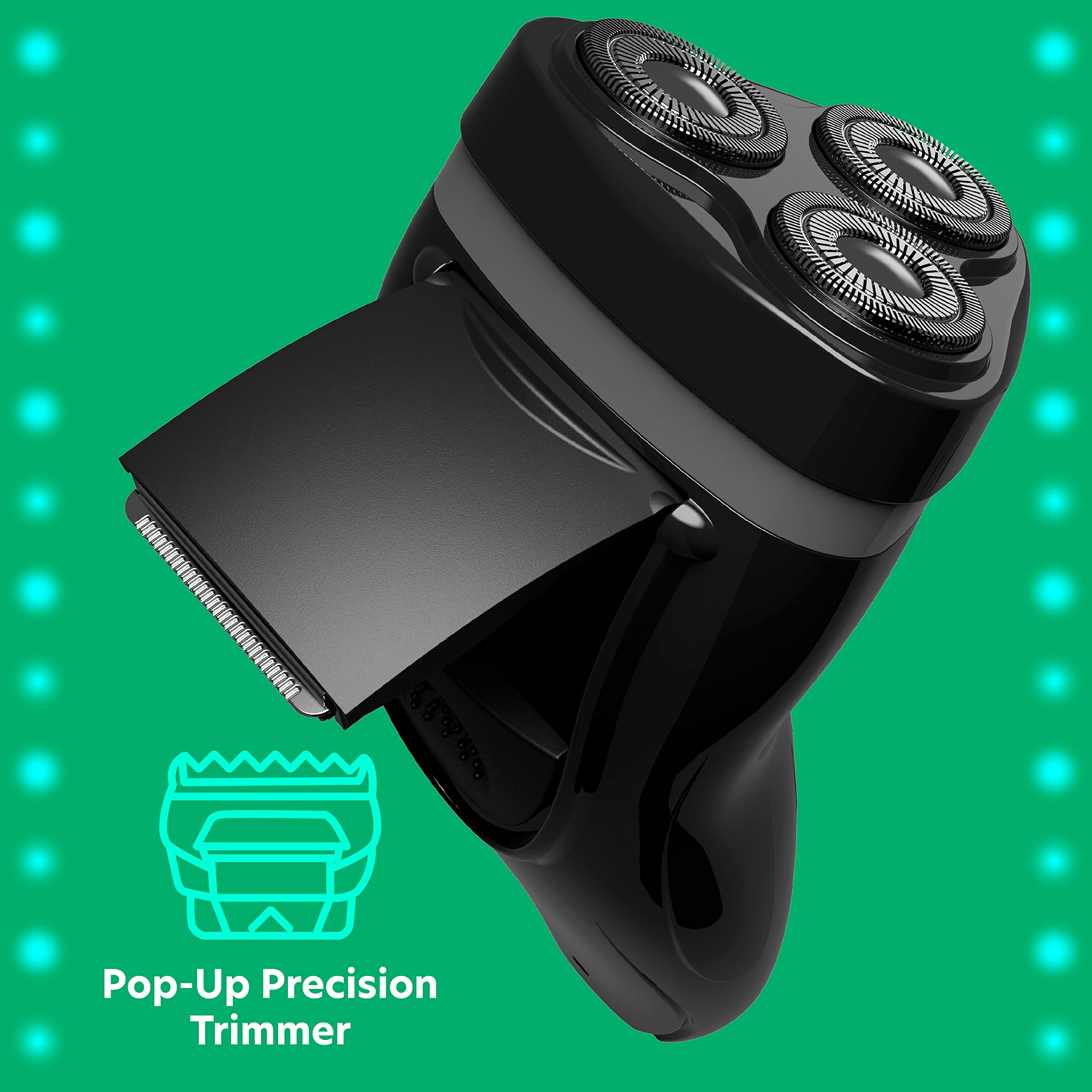 Groom Essentials 3D Rotary Electric Shaver for Men | Rechargeable Electric Razor