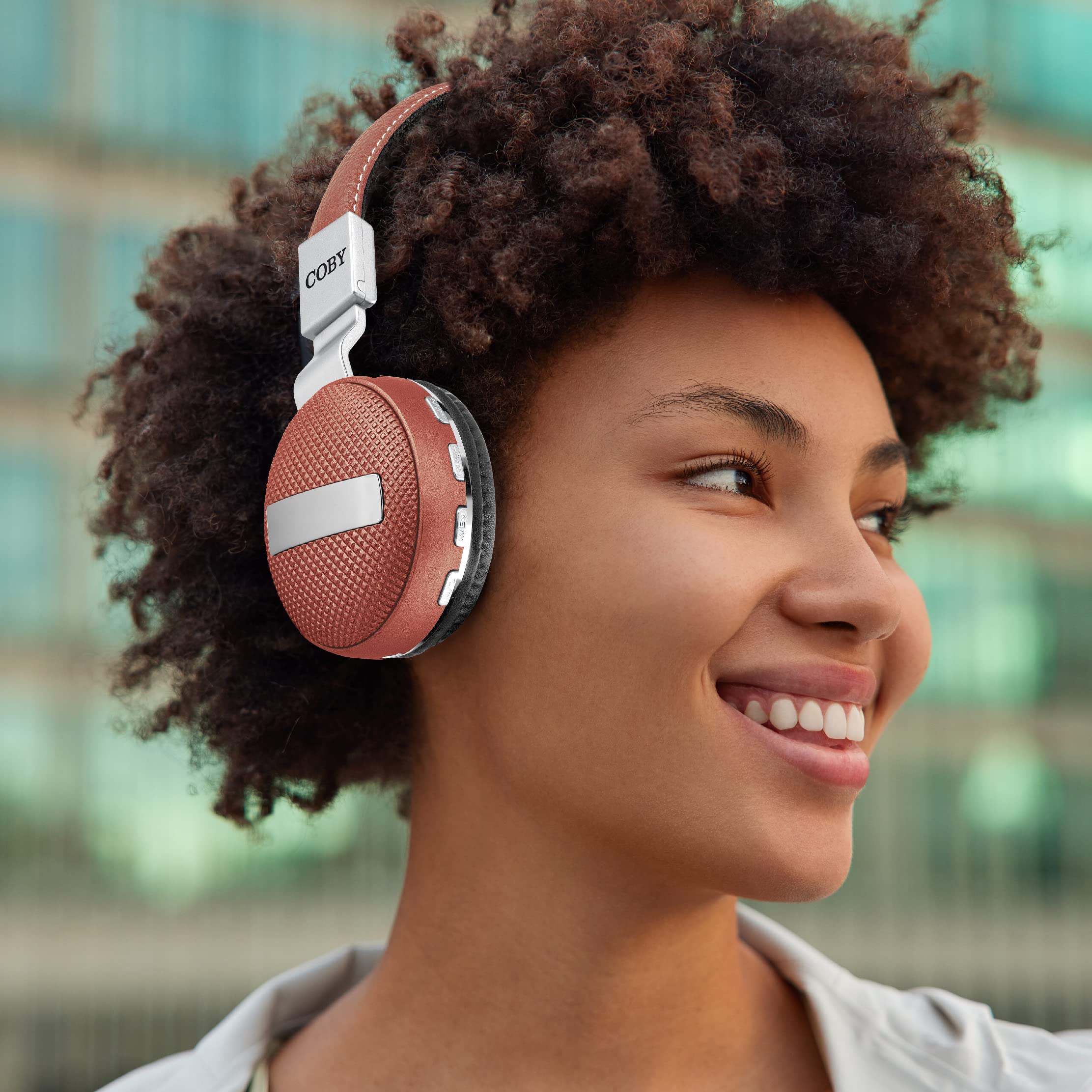 Coby Bluetooth Wireless On-Ear Foldable Headphones (Rose Gold)
