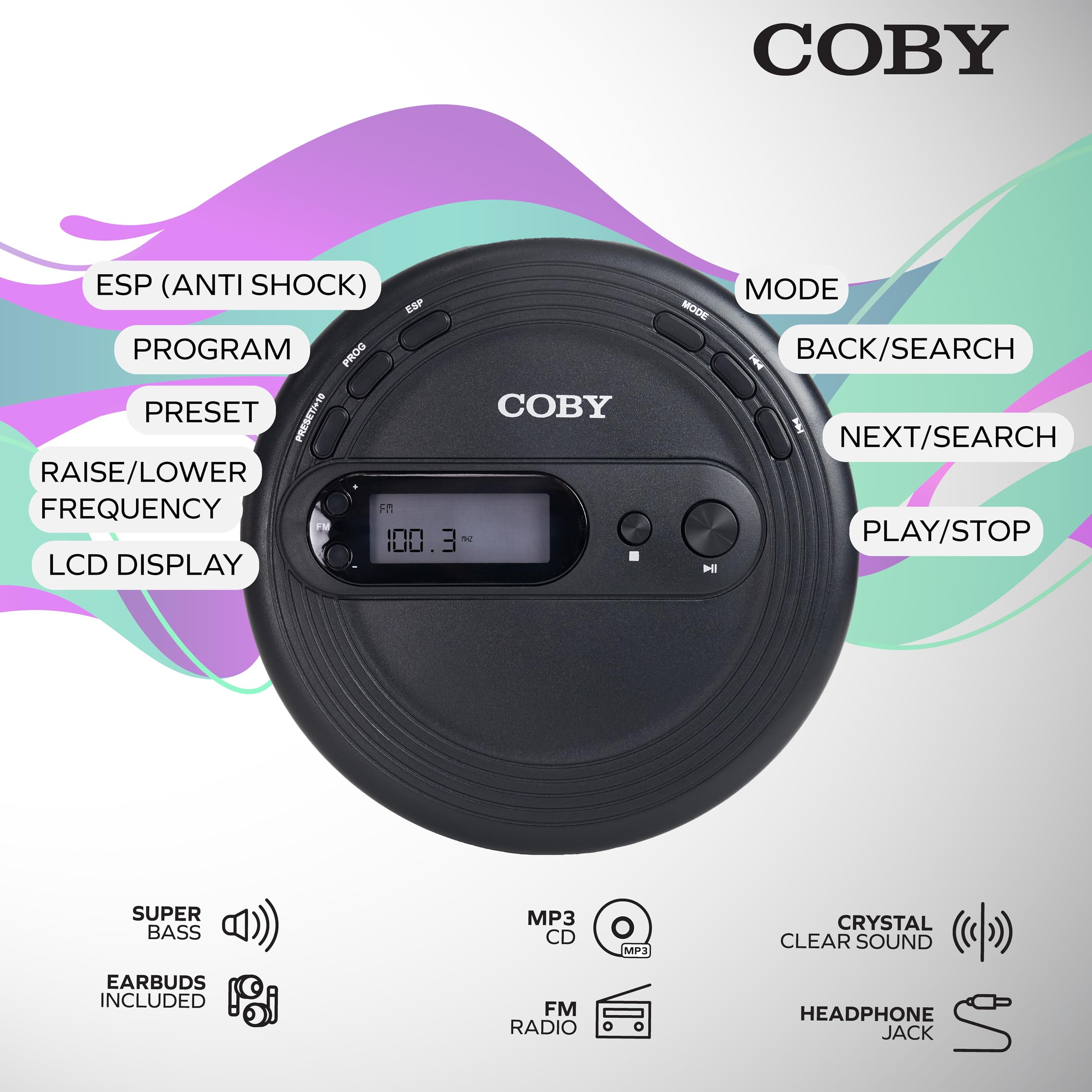 Coby Portable MP3/CD Player