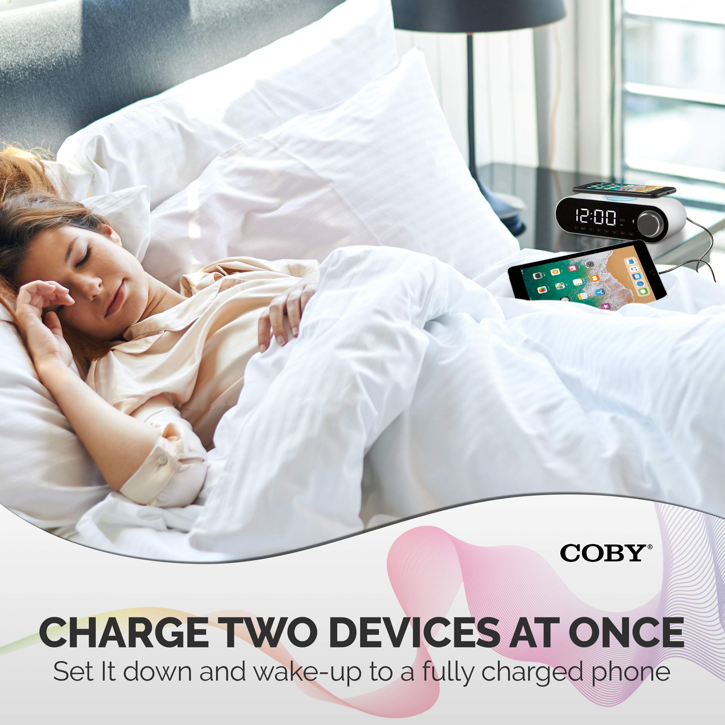 COBY Digital LED Alarm Clock Built In