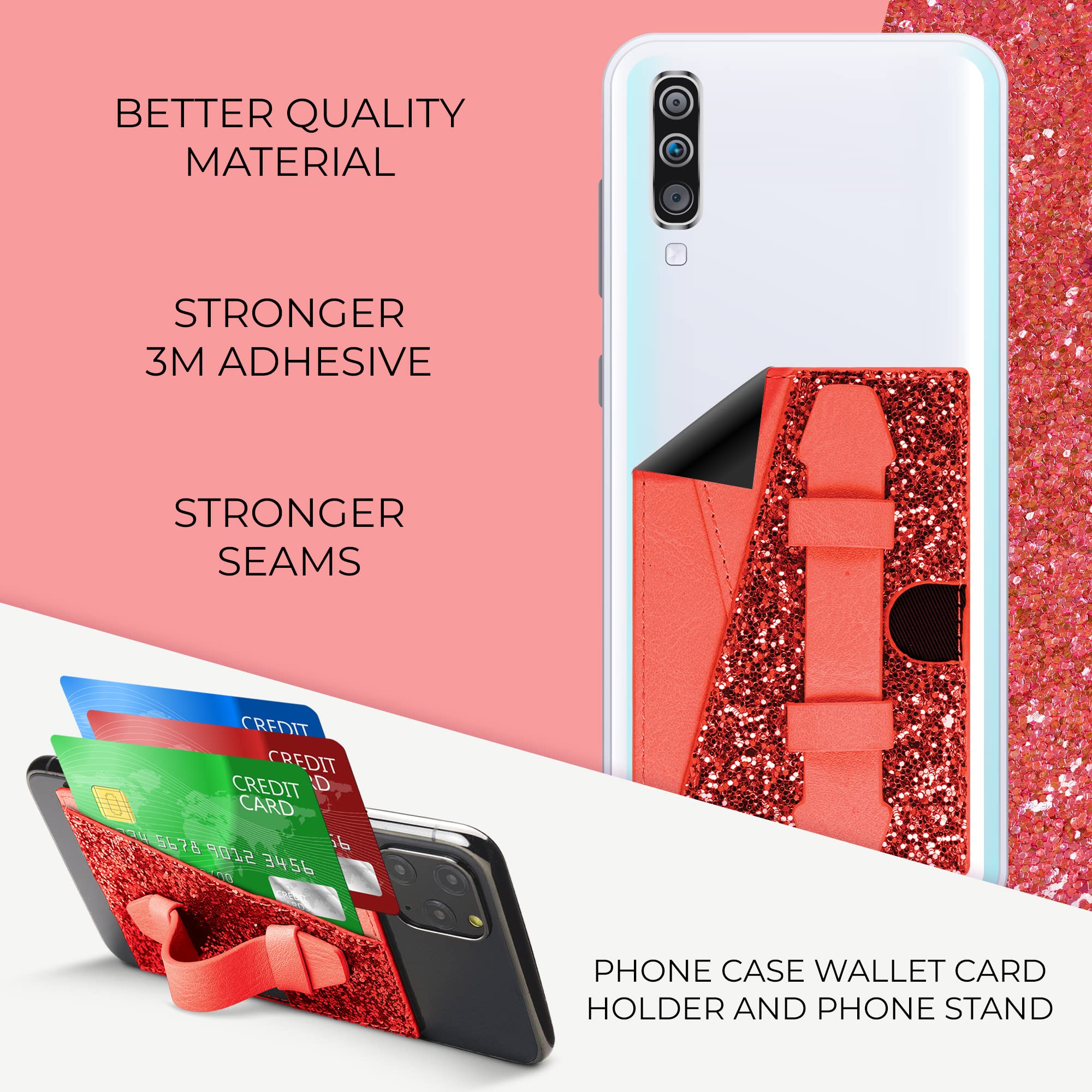 SKYLAR Stick-On Credit Card ID Holder Smartphone Violet
