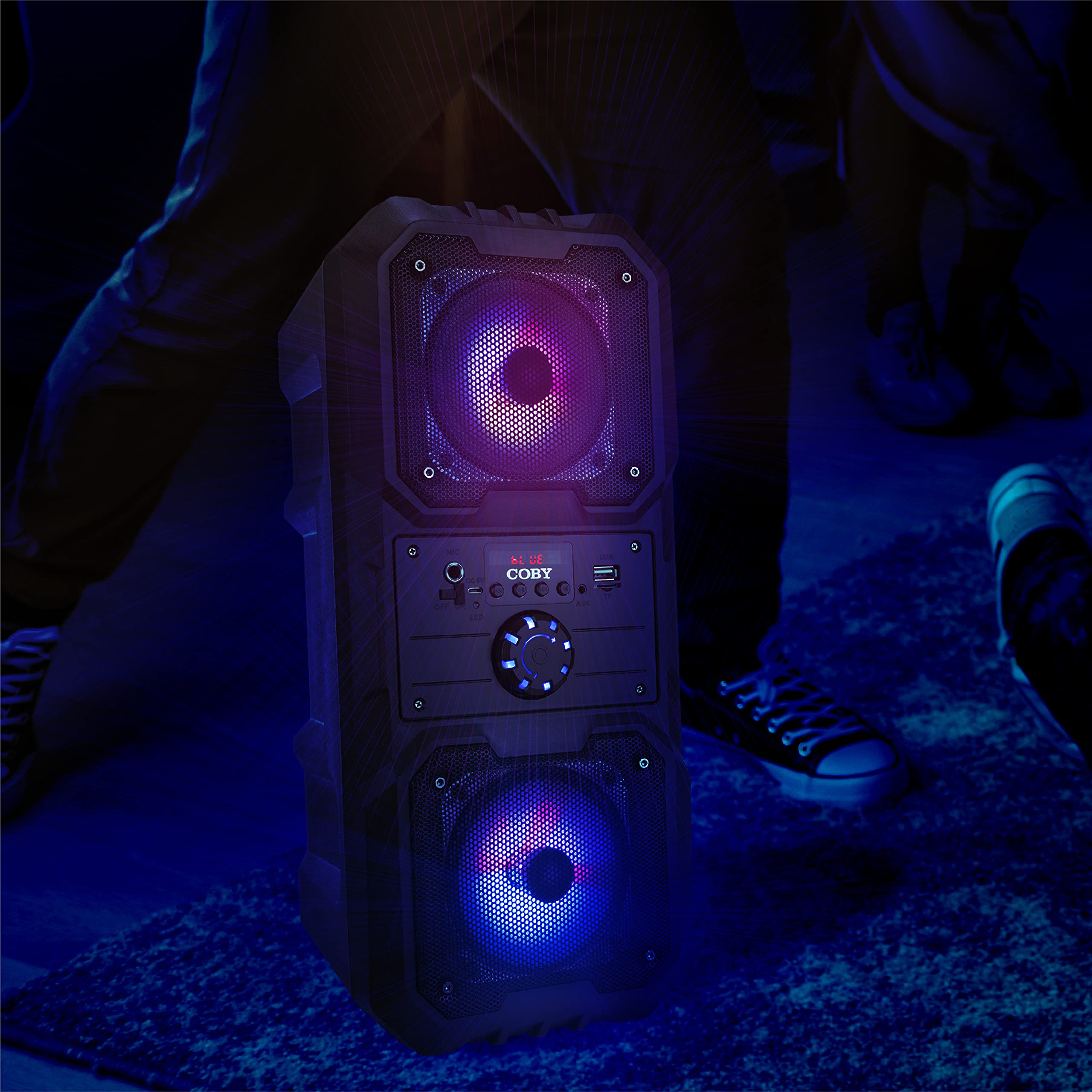 Coby True Wireless Speaker with LED Lights