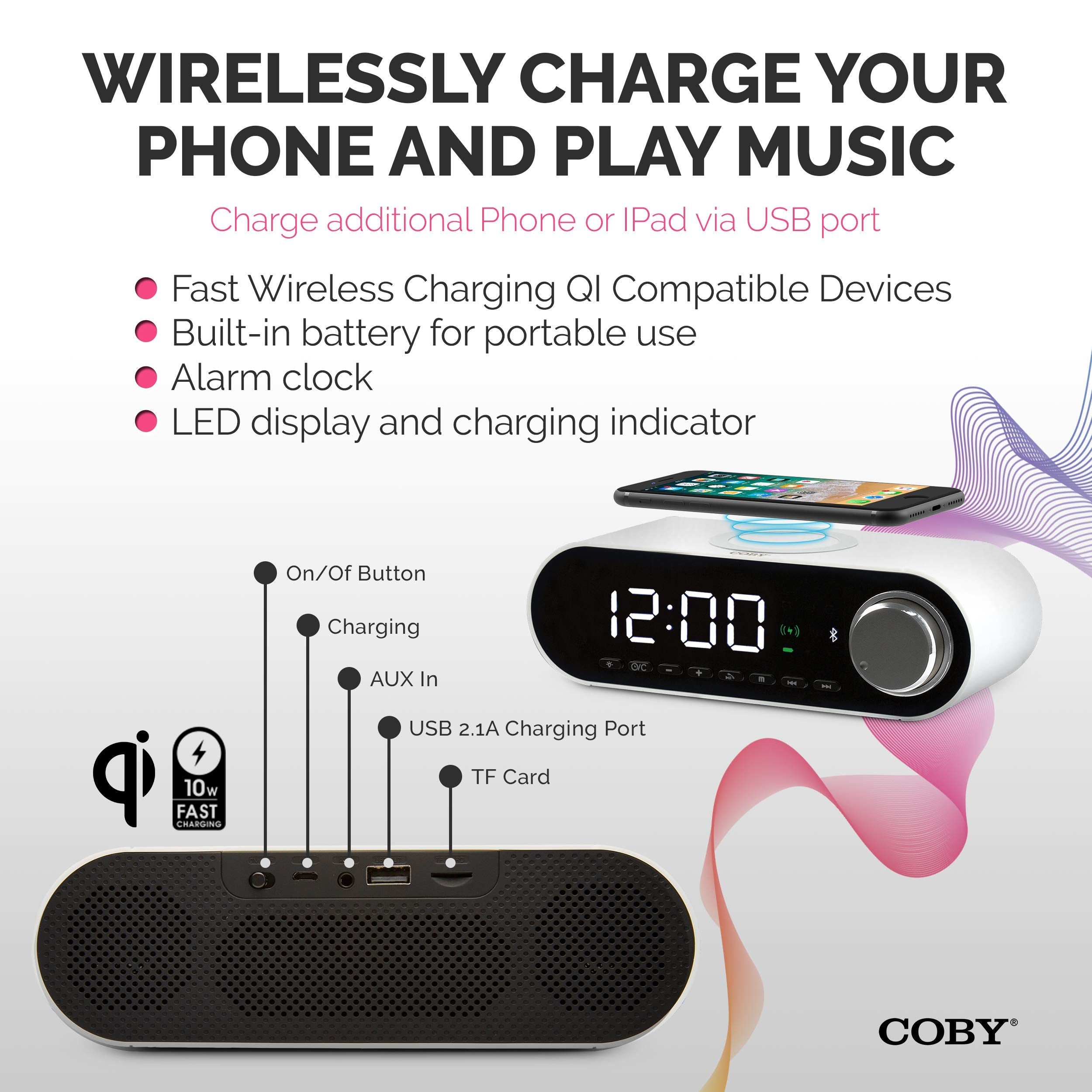 COBY Digital LED Alarm Clock Built In