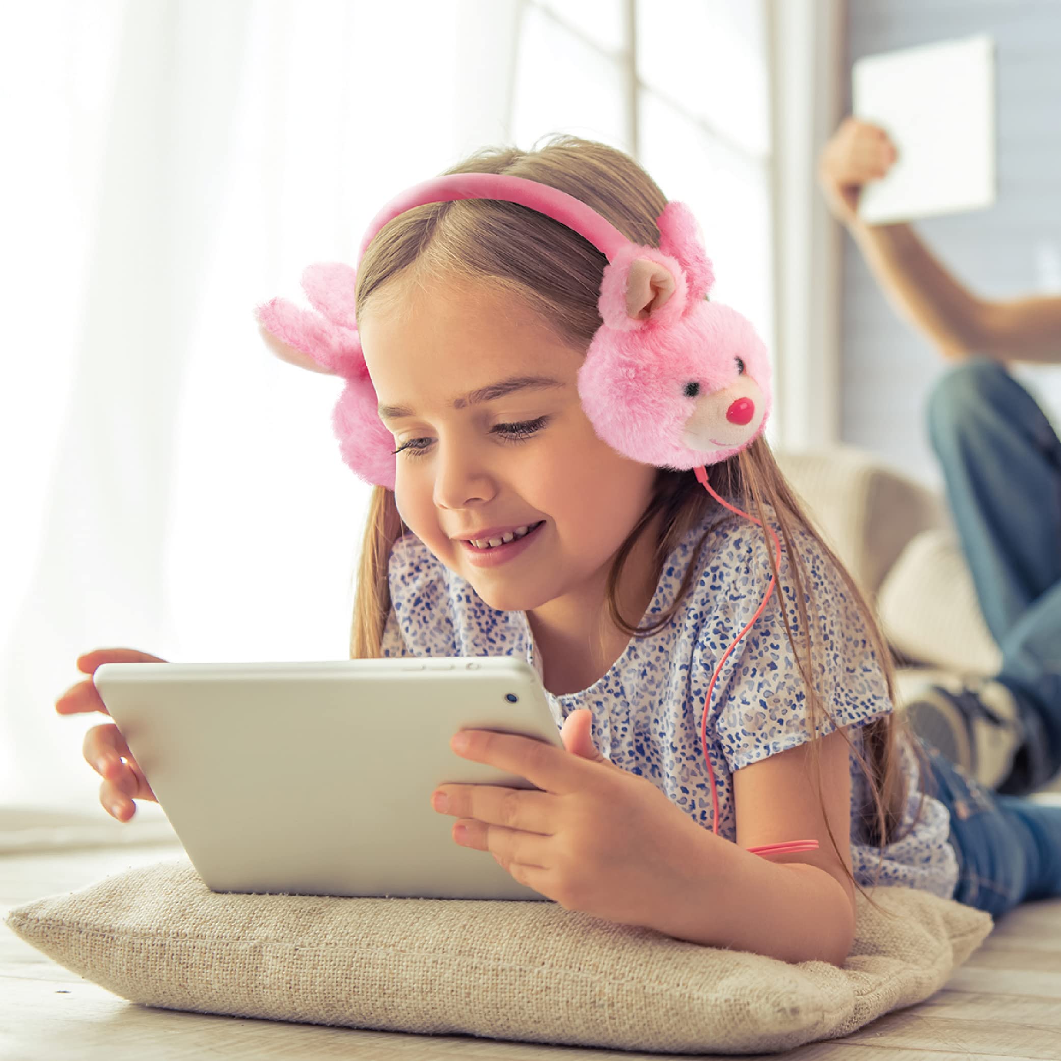 Coby Wired Kids Headphones (Pink Bunny)