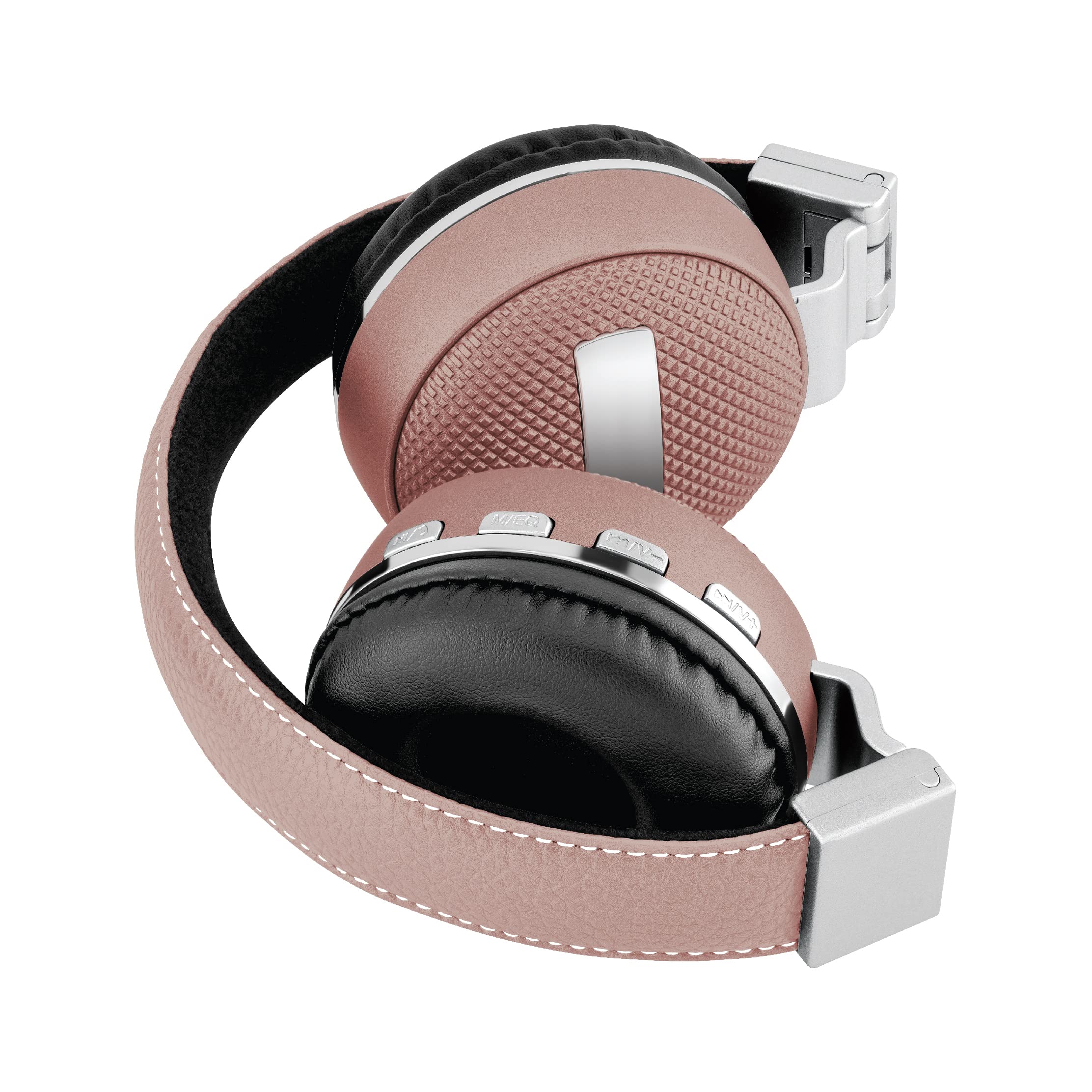 Coby Bluetooth Wireless On-Ear Foldable Headphones (Rose Gold)