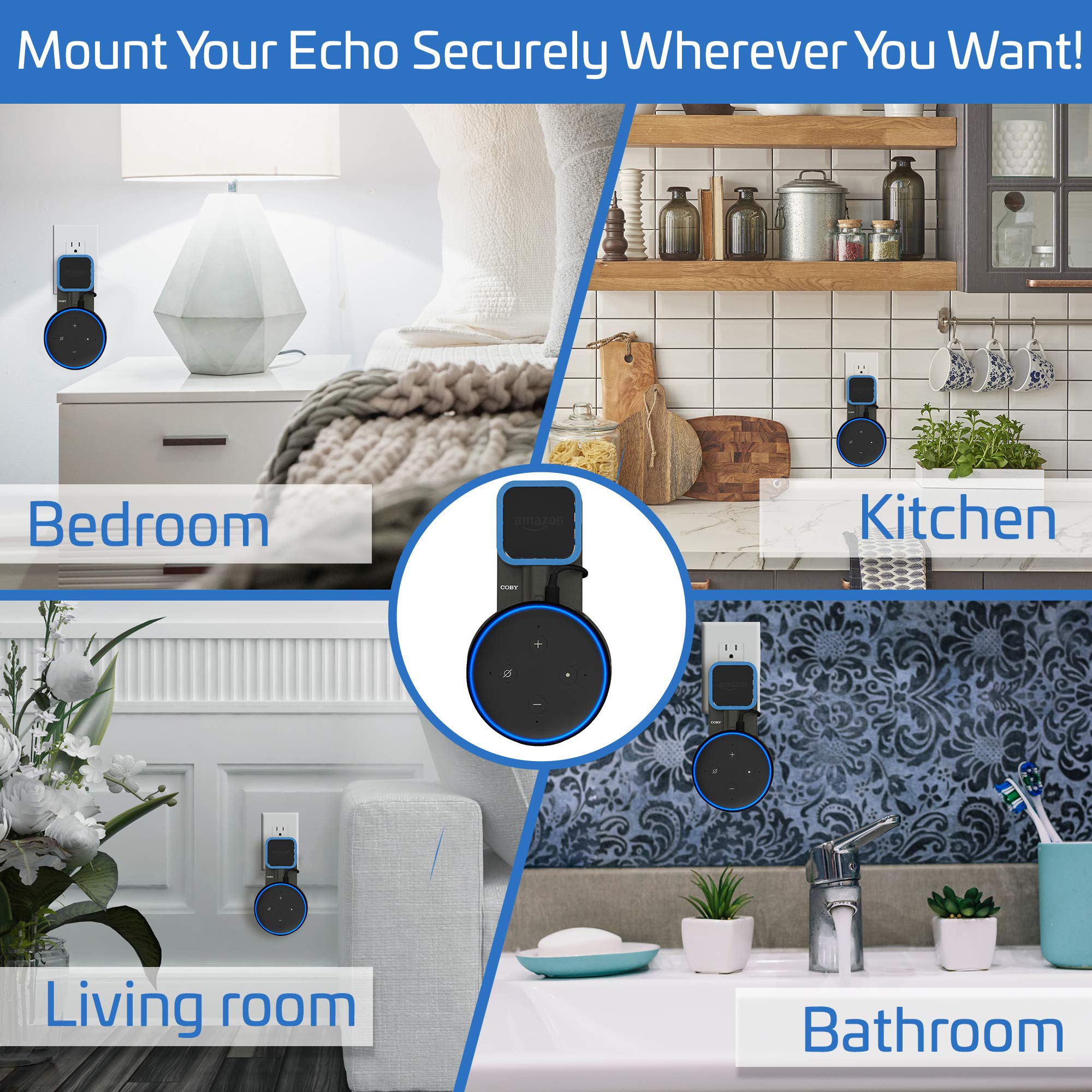 Coby Speaker Wall Mount for 3rd Generation Dot Voice Assistant