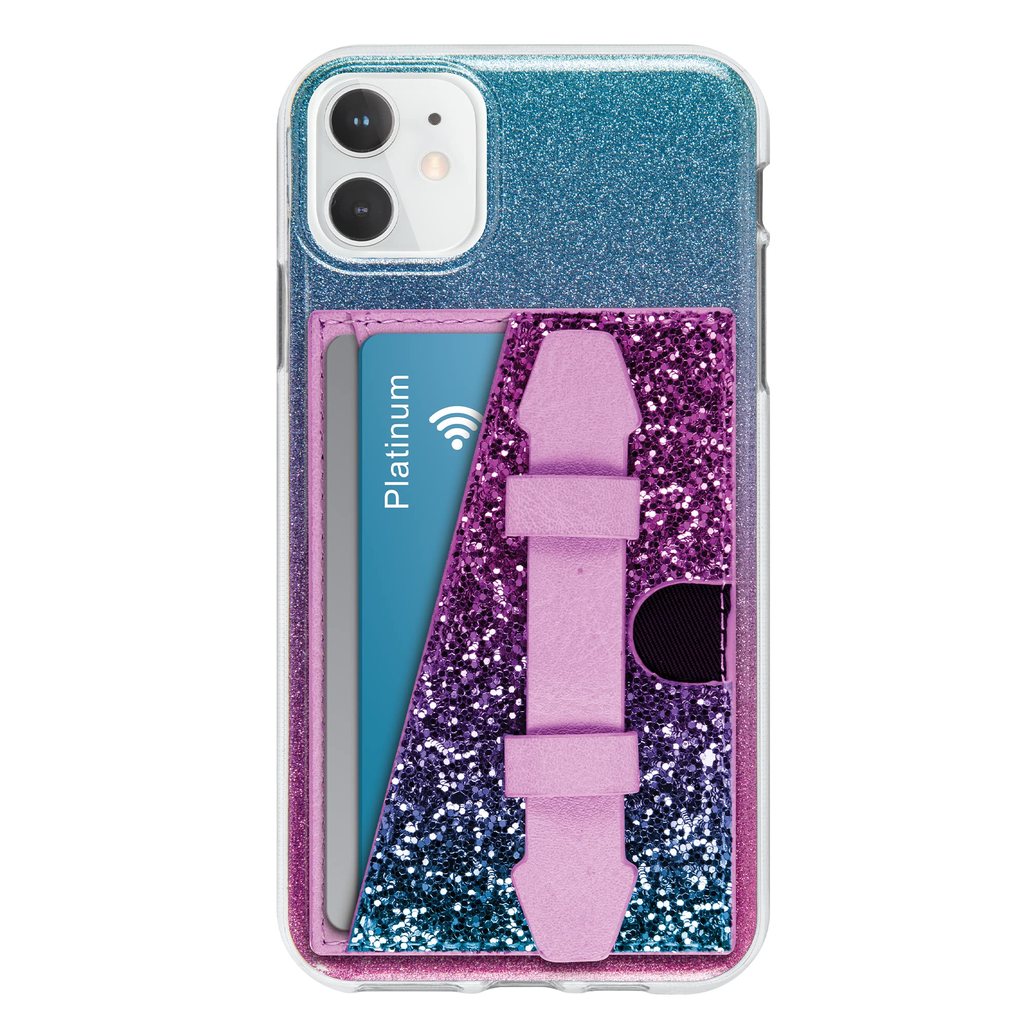 SKYLAR Stick-On Credit Card ID Holder Smartphone Violet