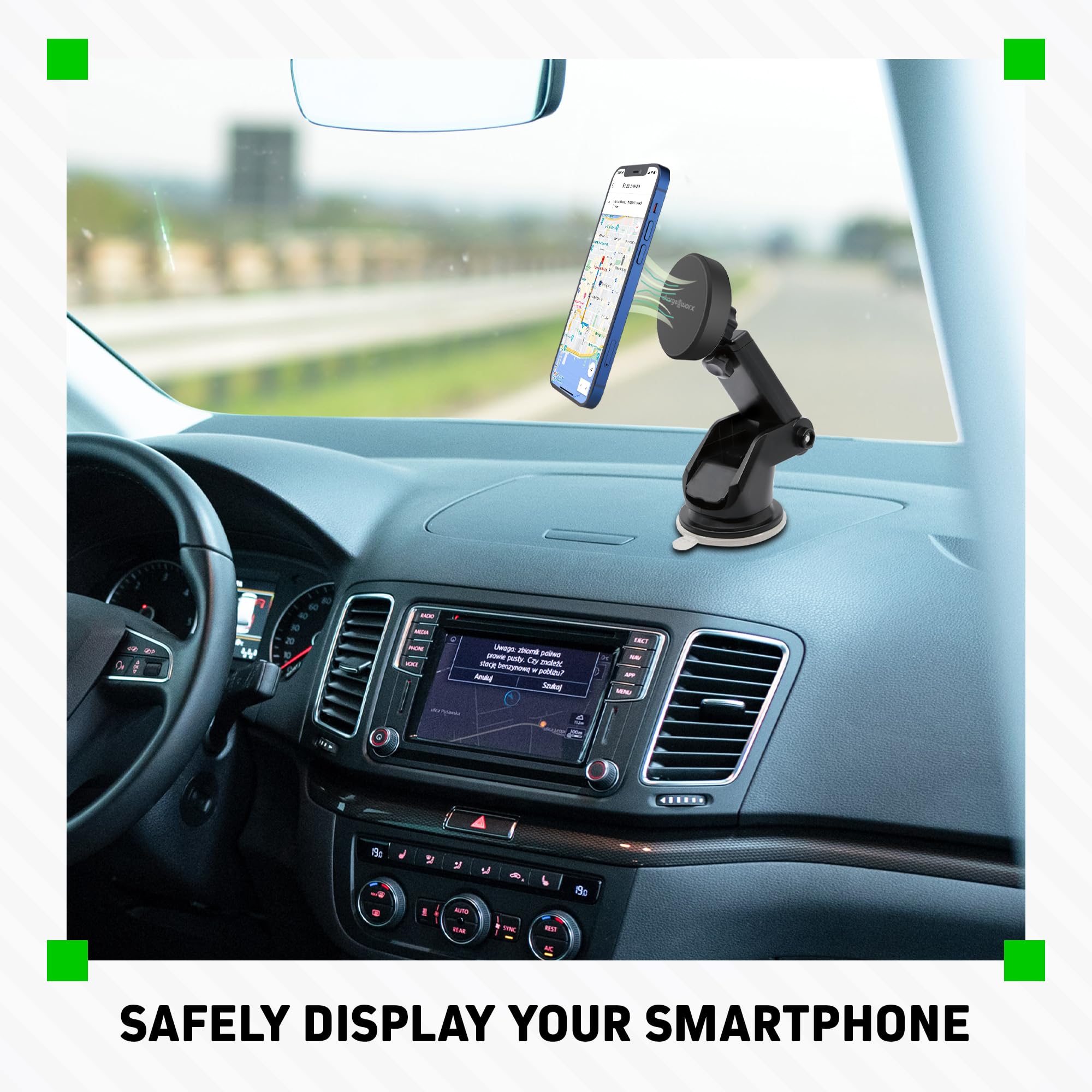 Chargeworx Universal Magnetic Smartphone Mount