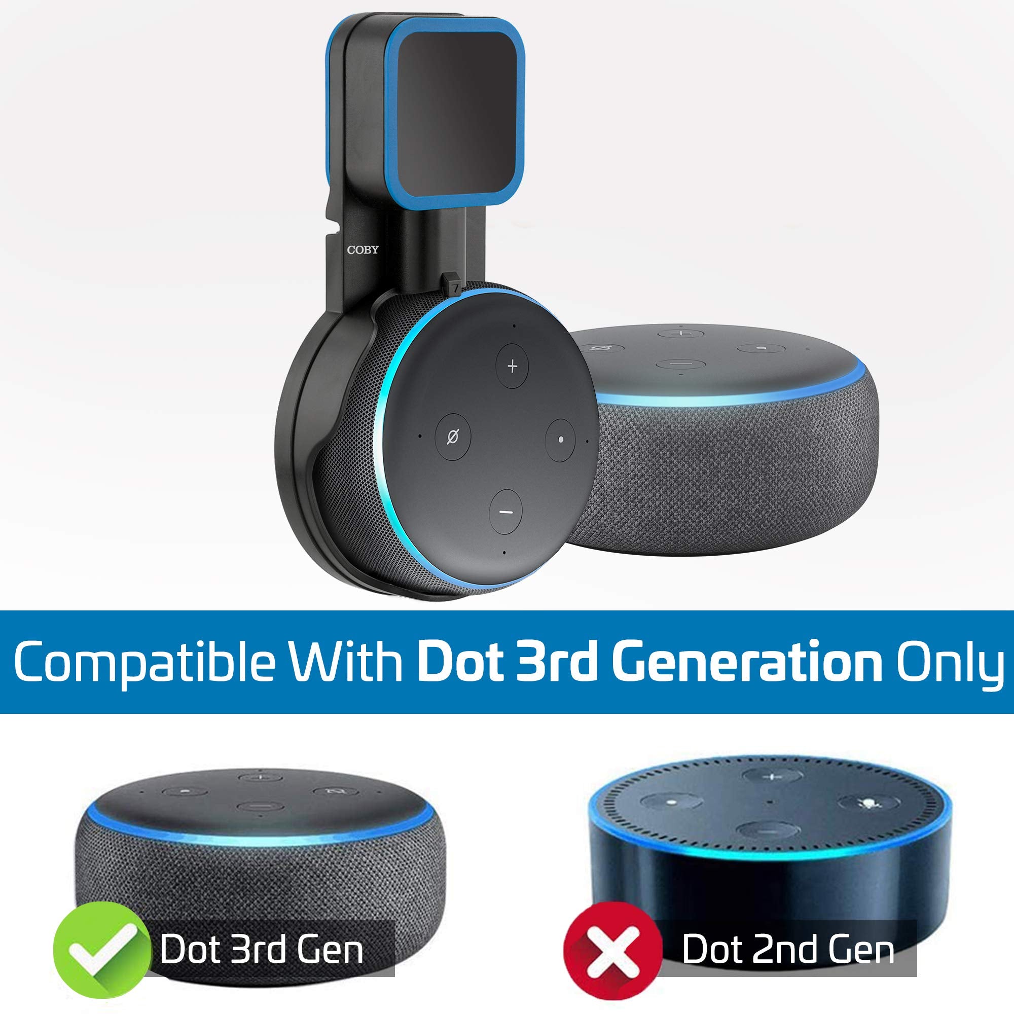 Coby Speaker Wall Mount for 3rd Generation Dot Voice Assistant