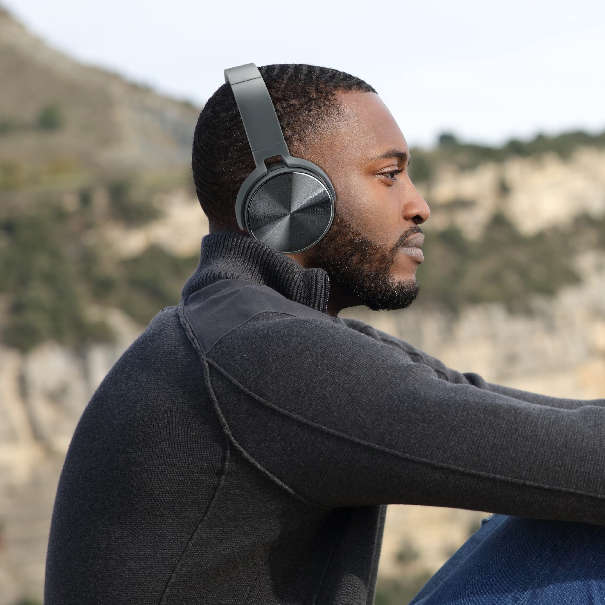 Coby Metal Folding Bluetooth Headphones (Red)