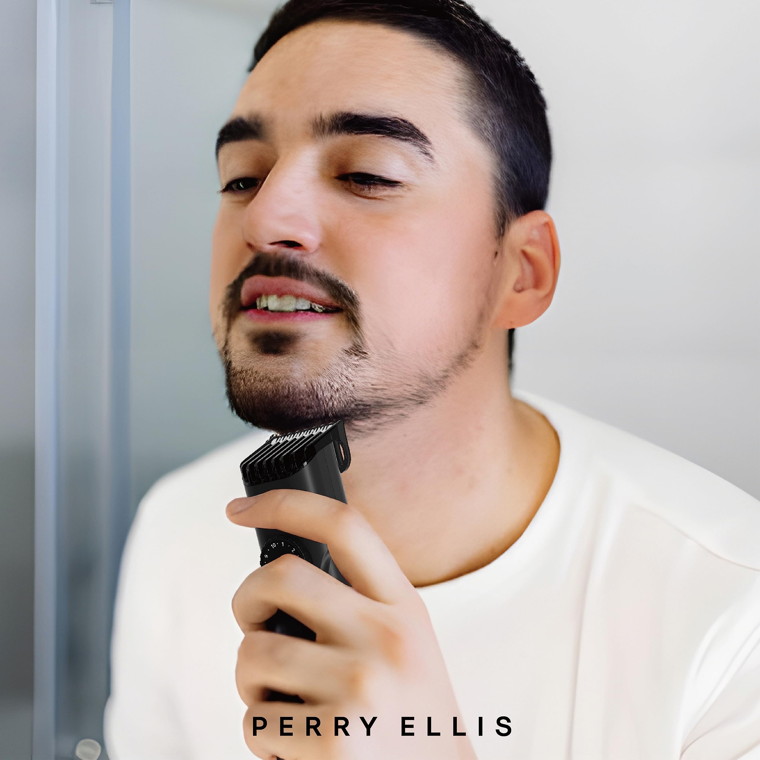 Perry Ellis Hair & Beard Trimmer for Men, Blue, LED Display