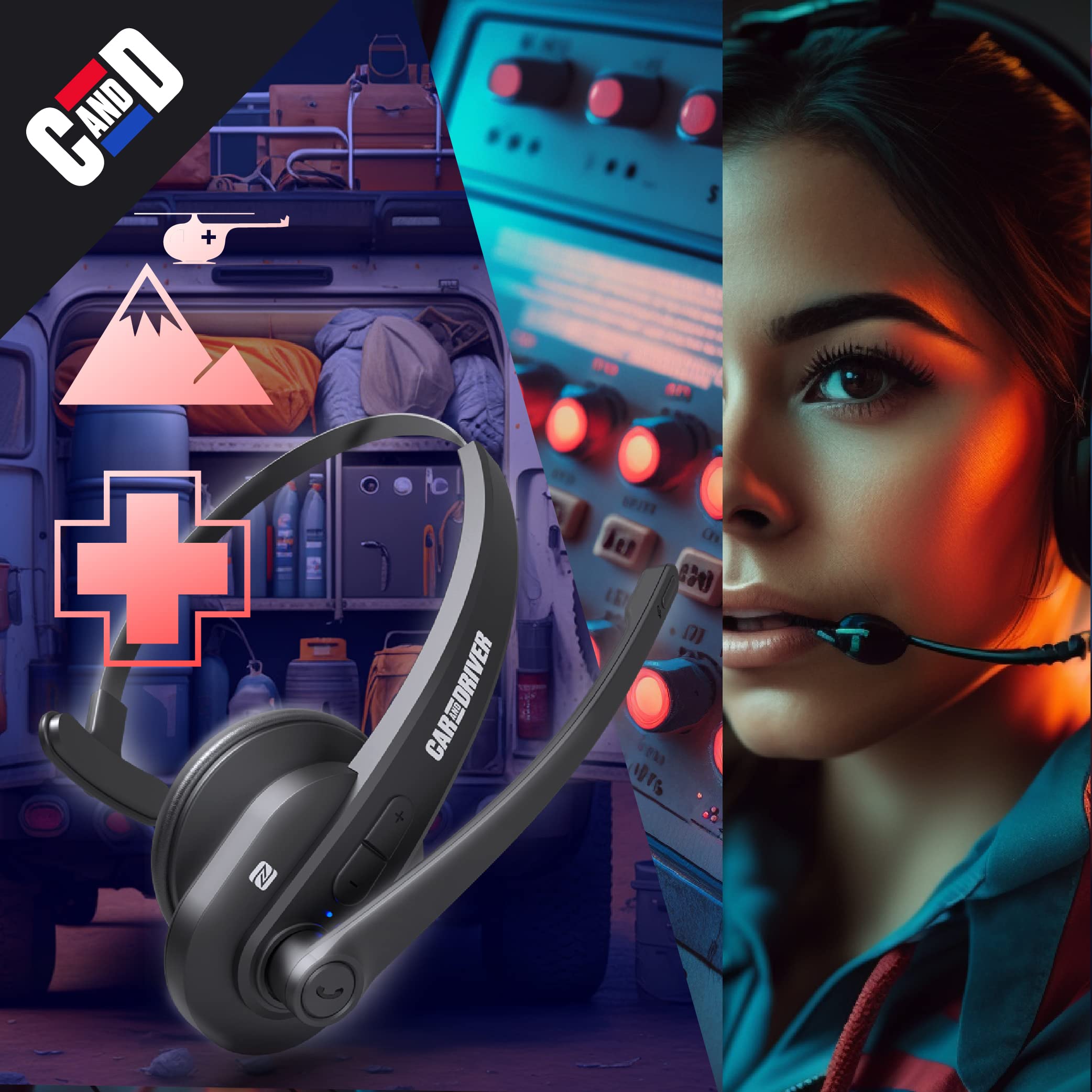 Car and Driver Wireless Bluetooth Headset for Truckers (BT5500)