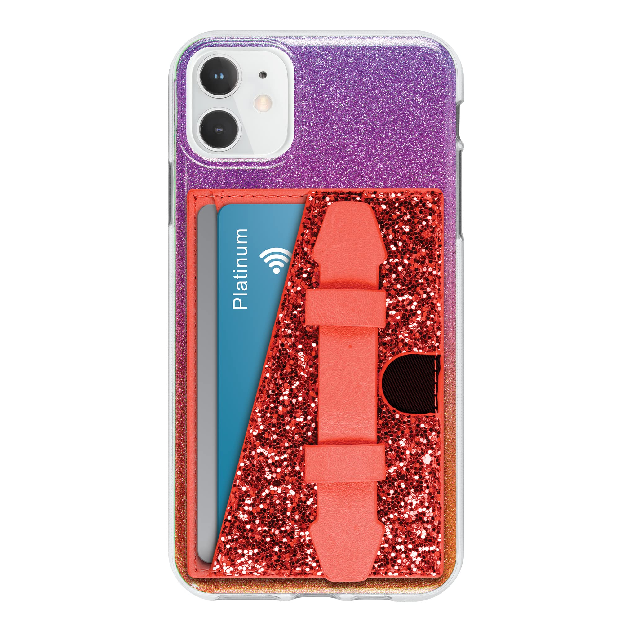 SKYLAR Stick-On Credit Card ID Holder Smartphone Violet