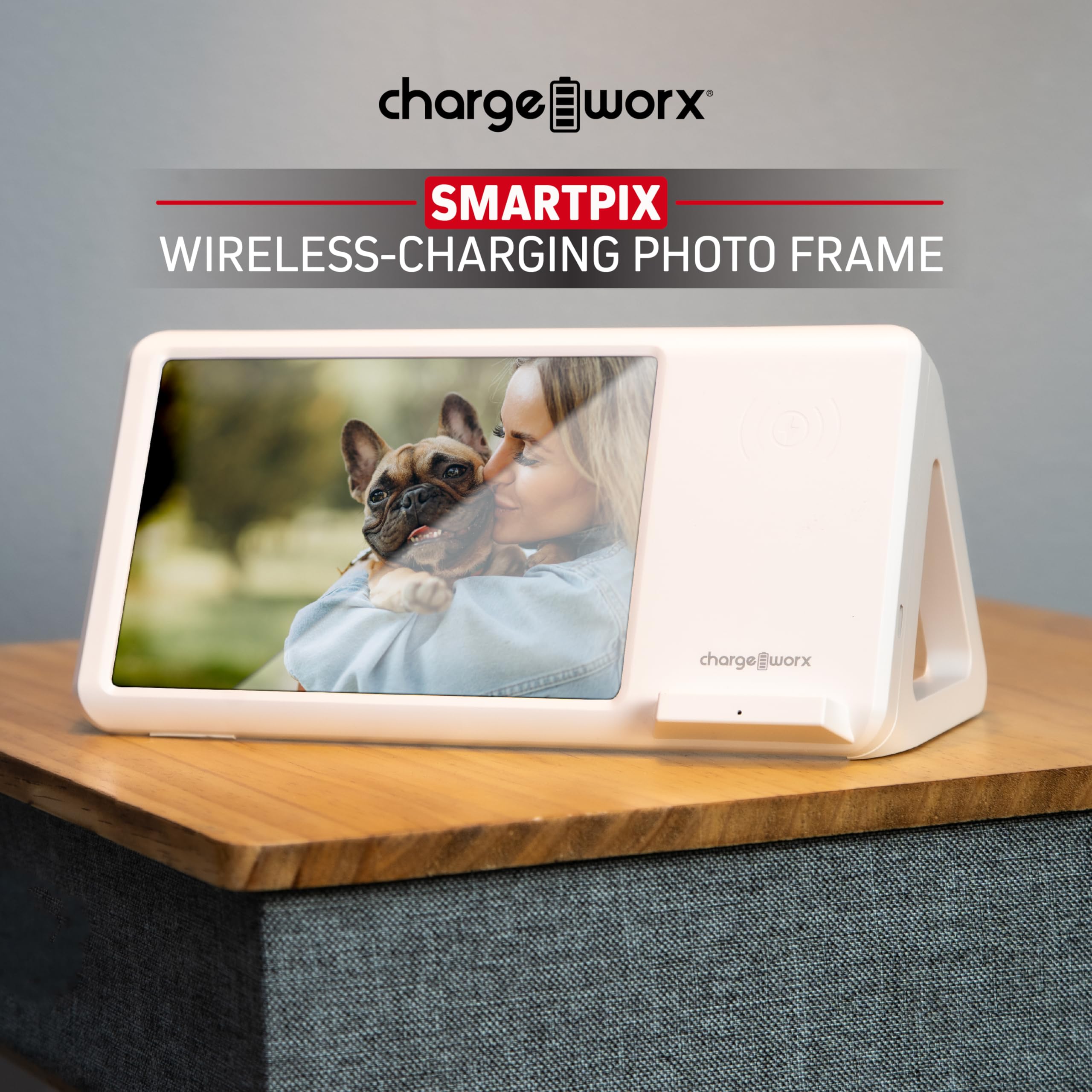 Chargeworx Smartpix Wireless Charge White Frame