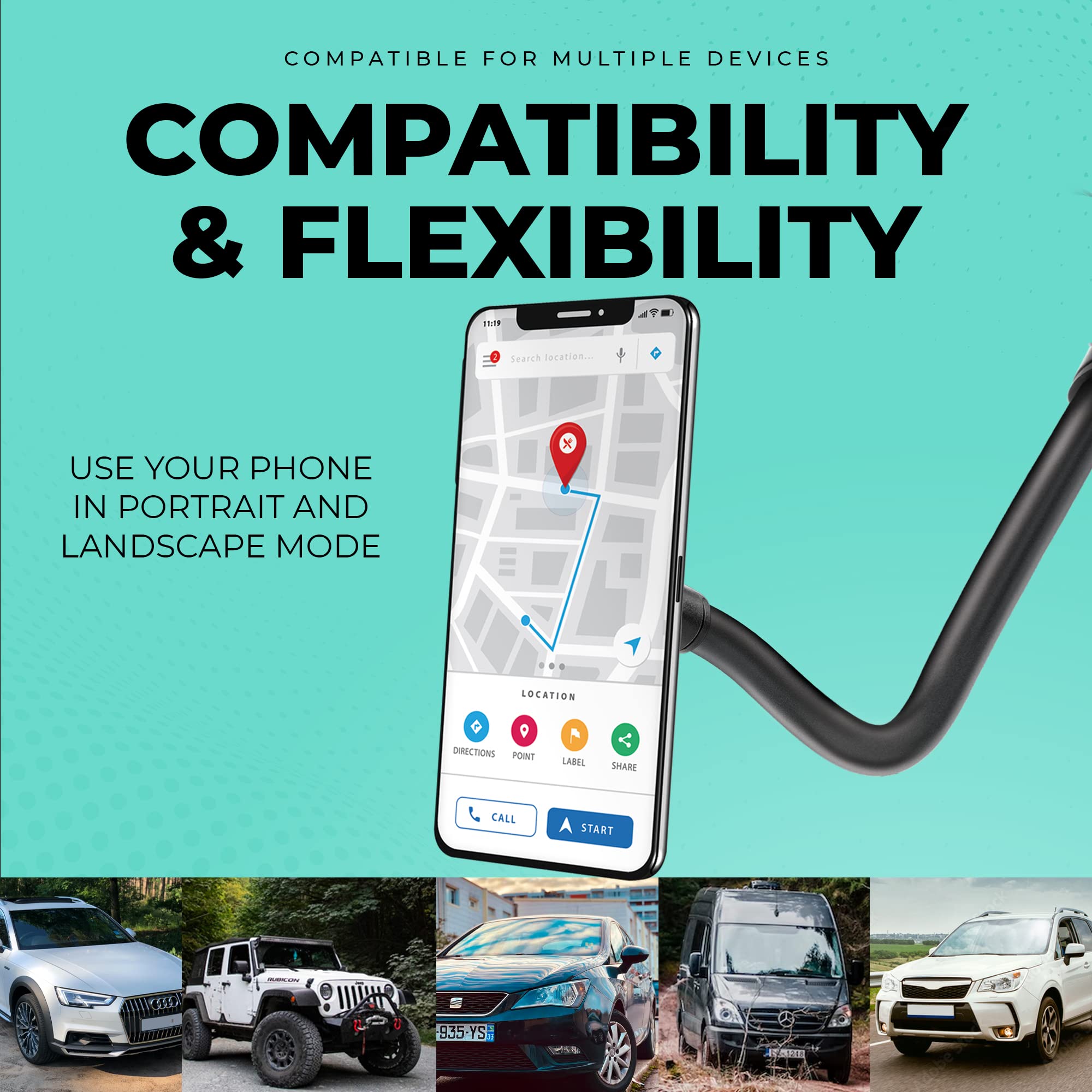 Chargeworx Magnetic Phone Mount Windshield