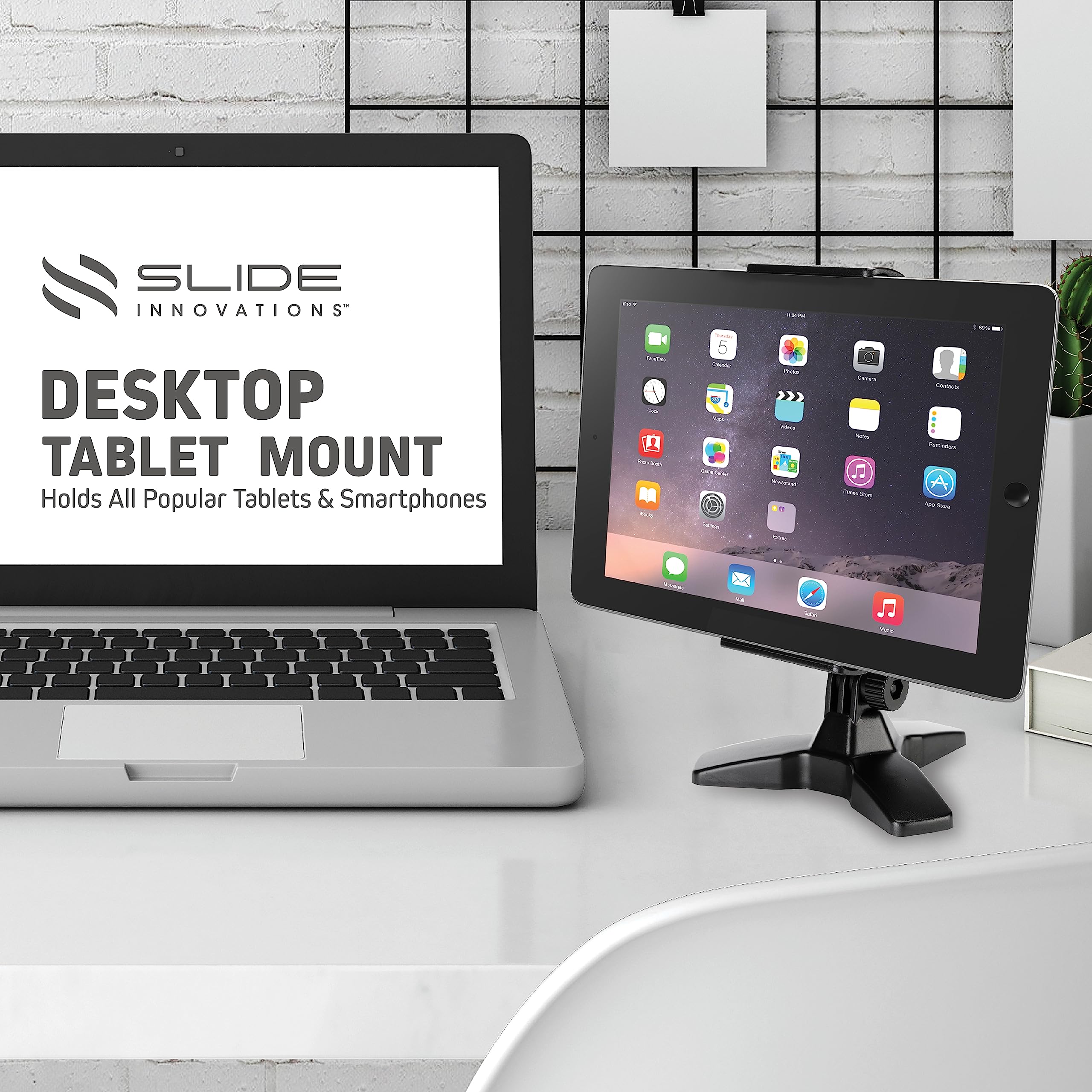 SLIDE Mount Smartphones Tablets Adaptable Cell Phone Tablet Stand