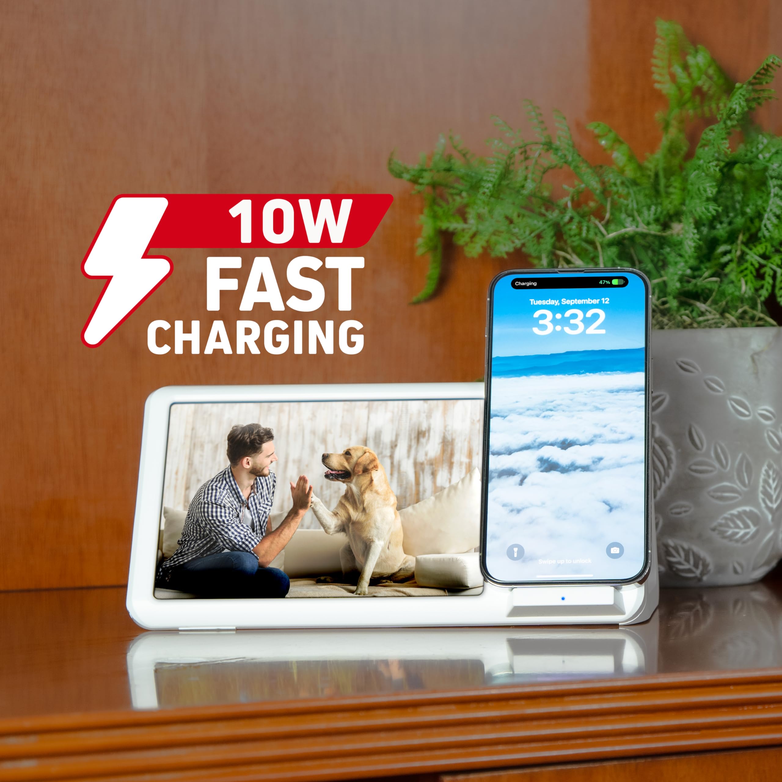 Chargeworx Smartpix Wireless Charger and Physical Photo Frame