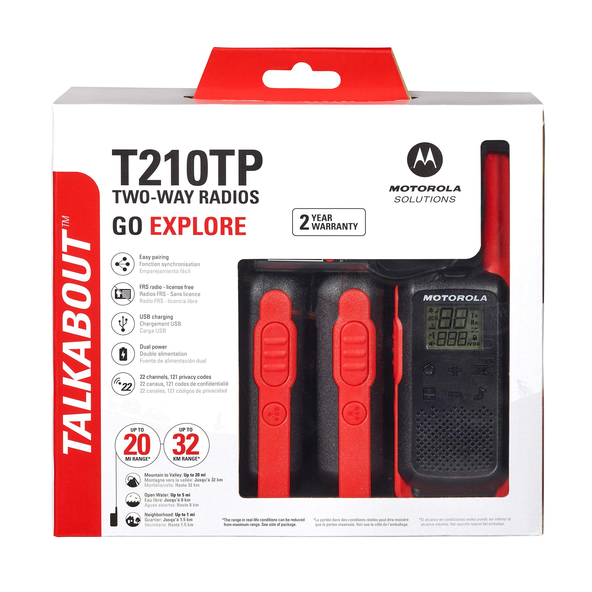 Motorola Solutions T210 2 Pack