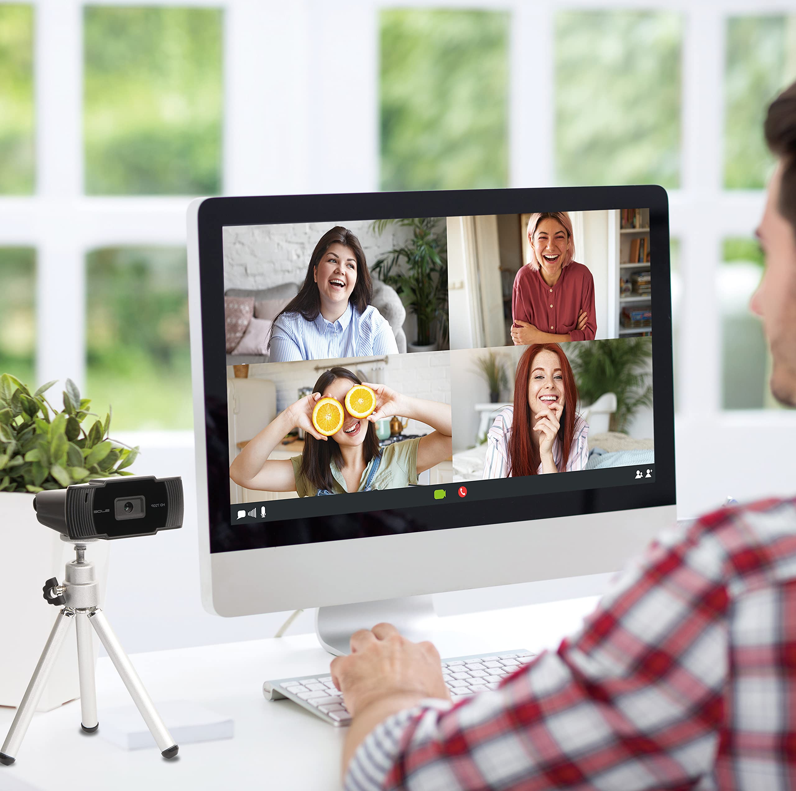 Slide 720P HD Webcam with Microphone Computer Camera