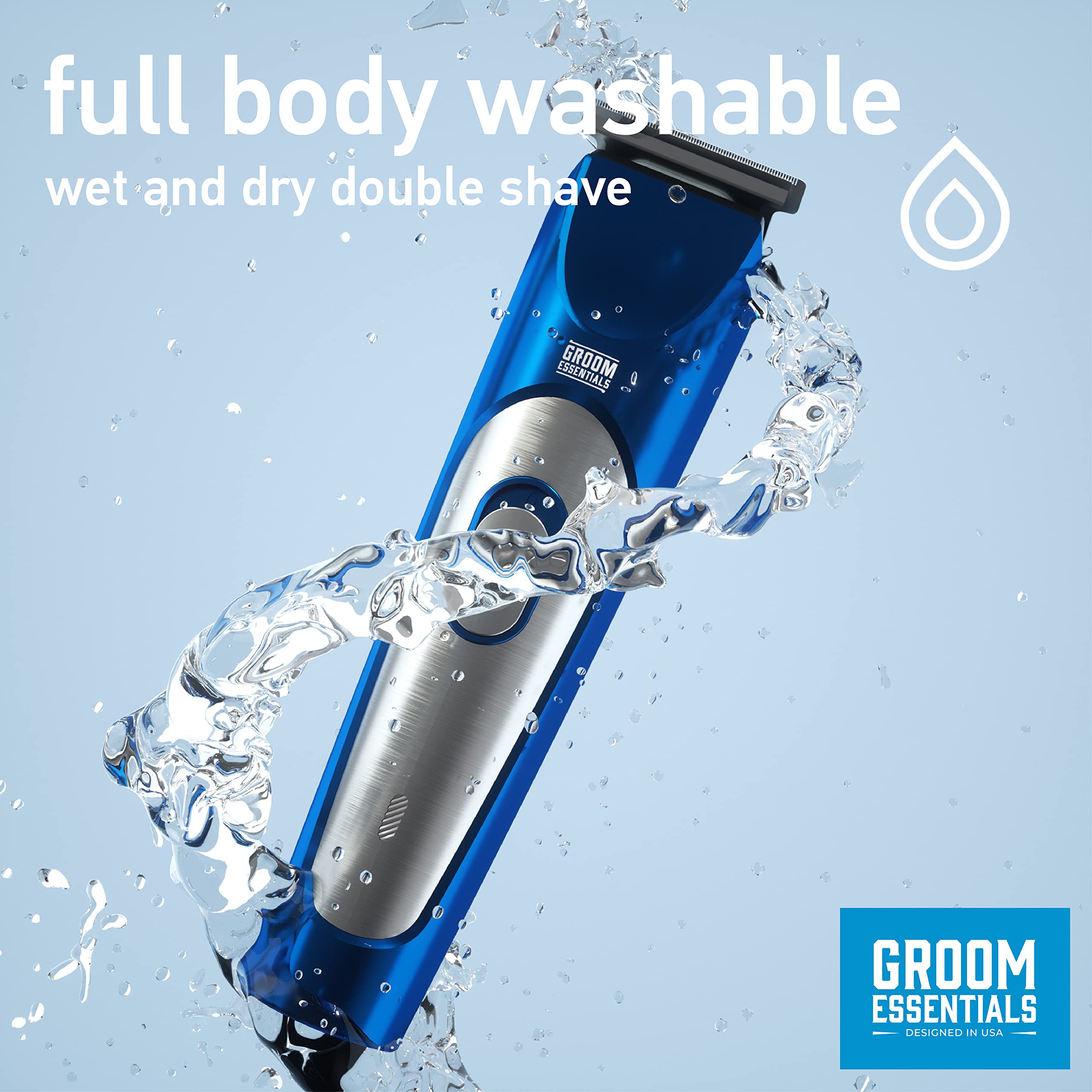Groom Essentials Rechargeable Hair and Beard Trimmer for Men