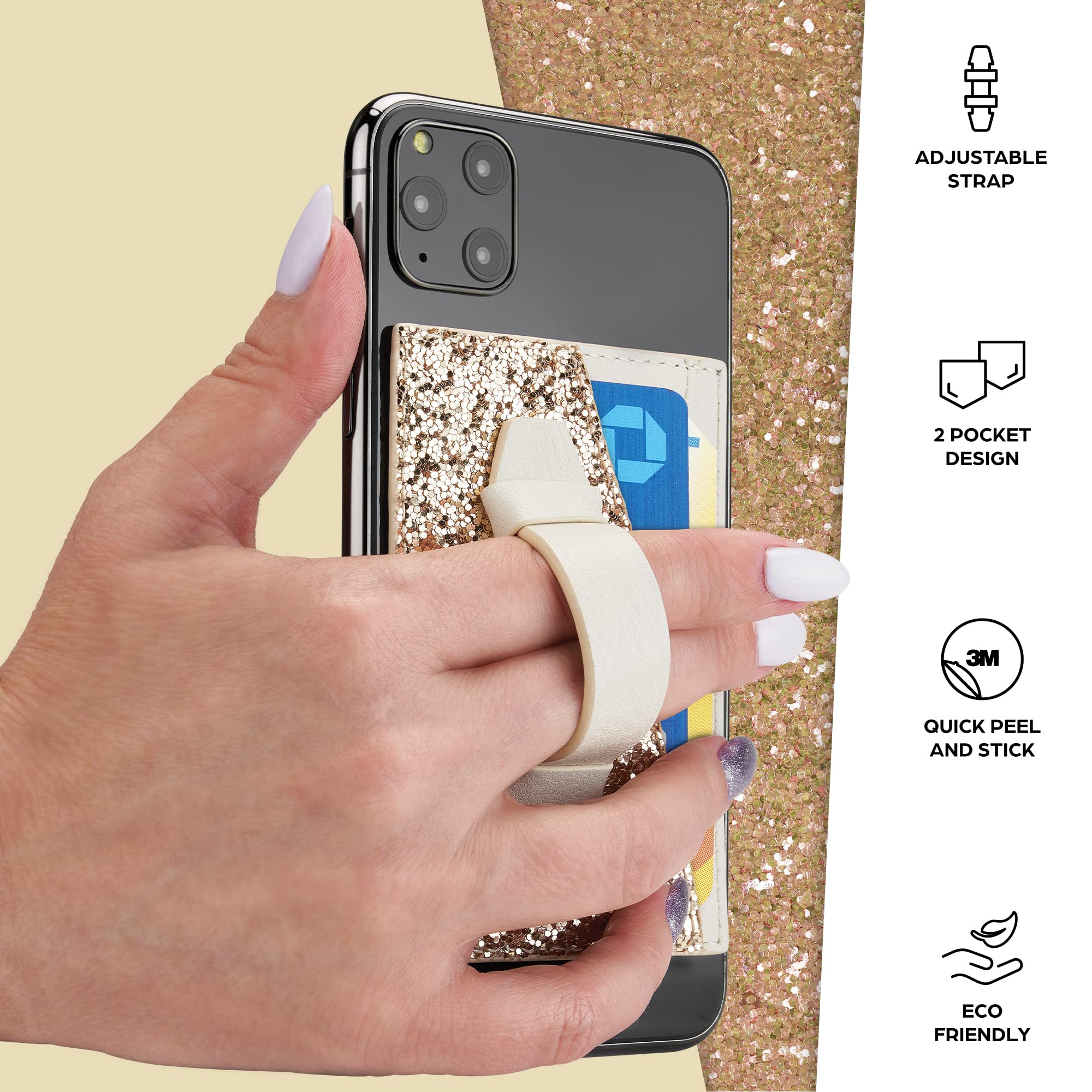 SKYLAR Stick-On Credit Card ID Holder Smartphone Violet