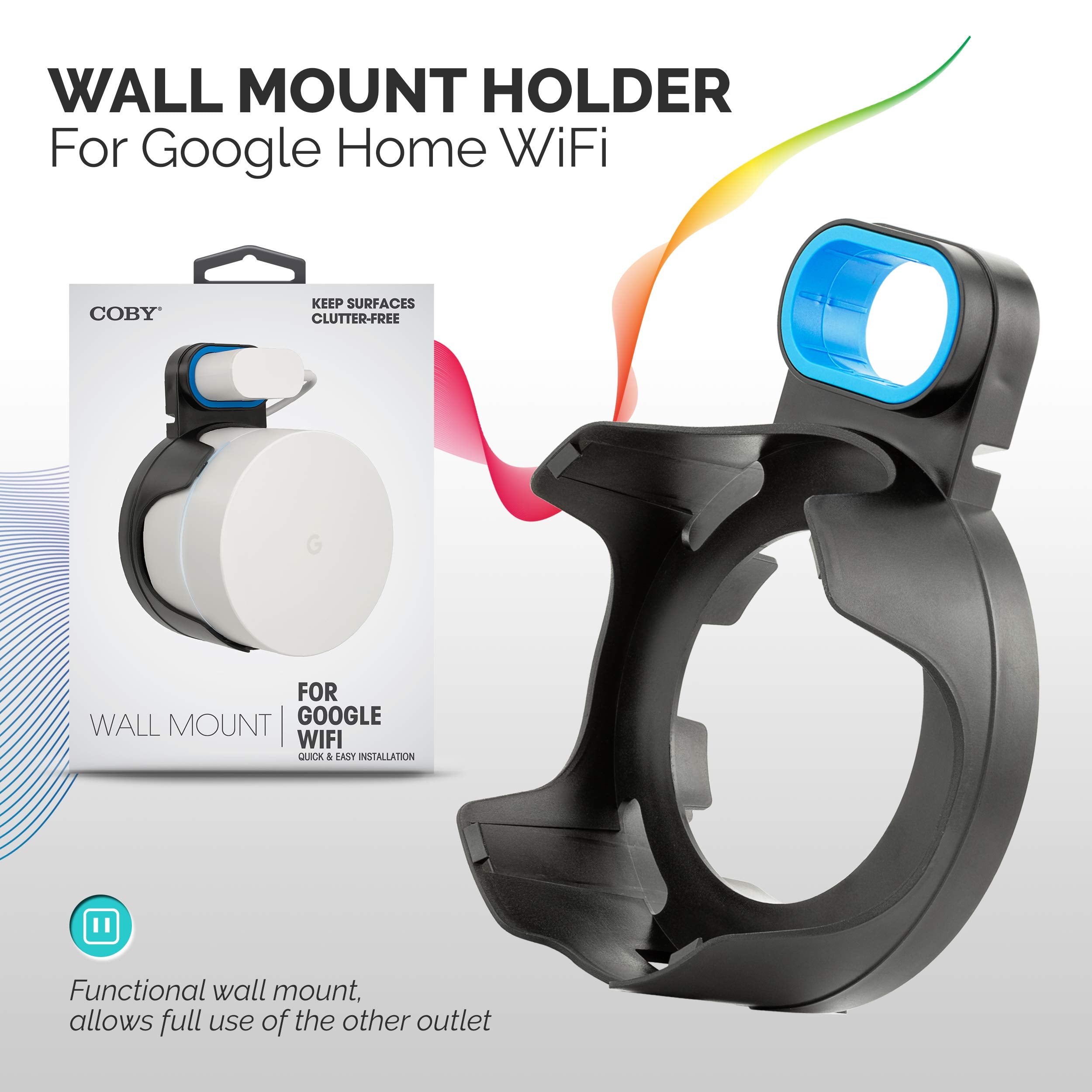 Coby Wall Mount Compatible for Google Home (Black)