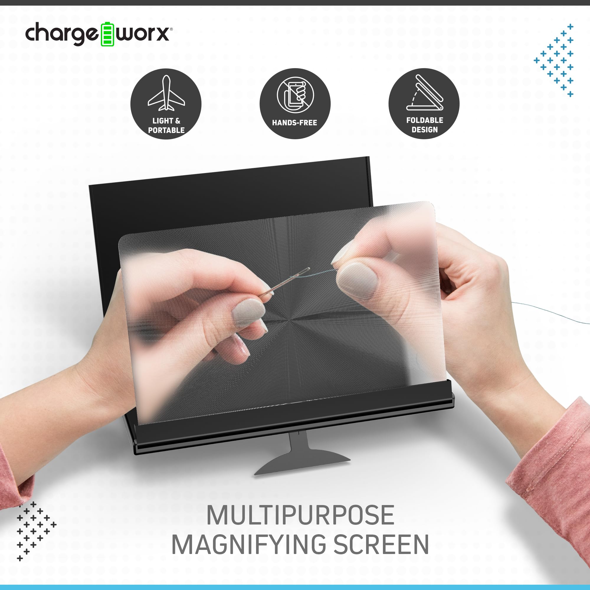 Chargeworx 8.5” Screen Magnifier Smartphone Fold