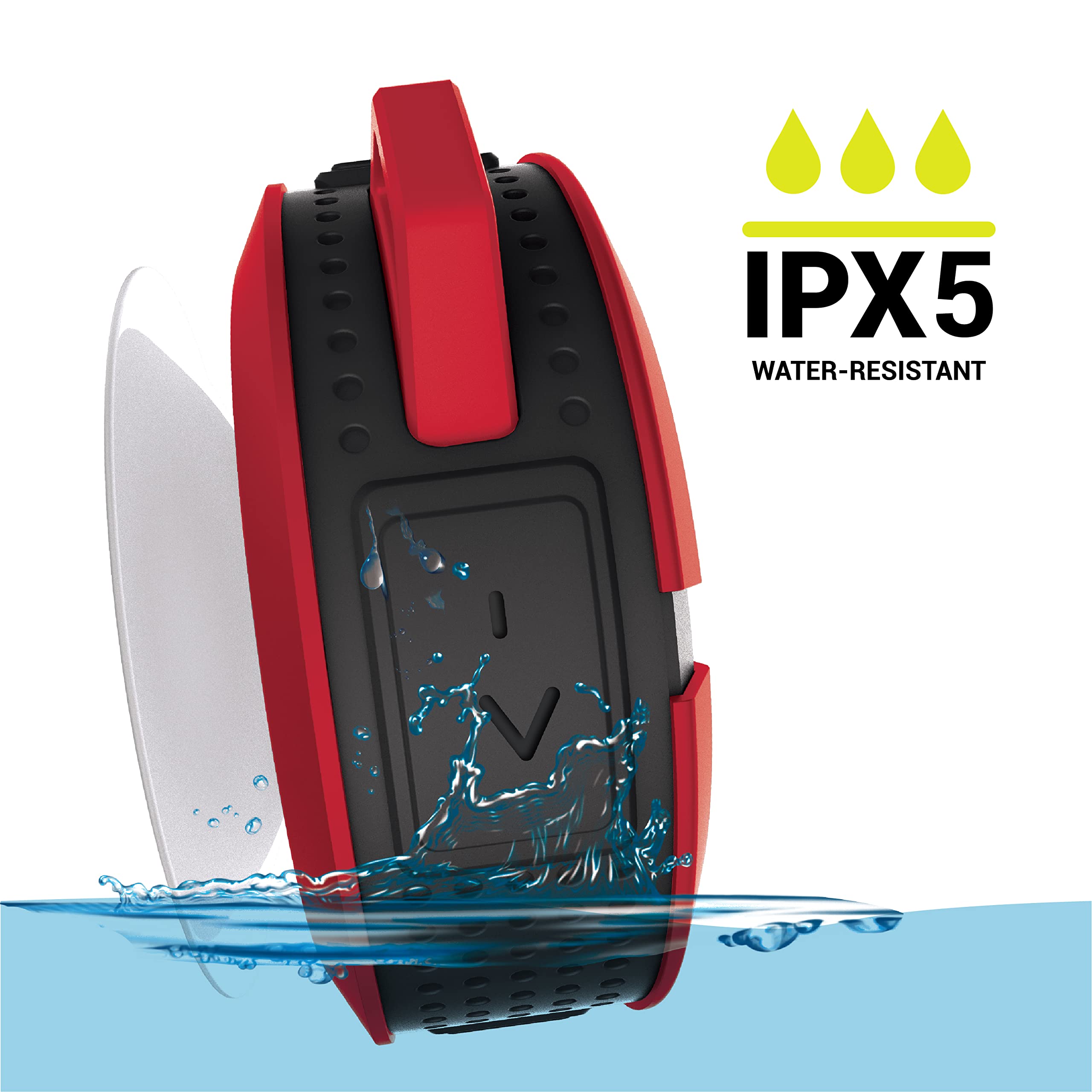 Coby Rugged Gear Bluetooth-Speaker, Red Bluetooth-Shower-Speaker