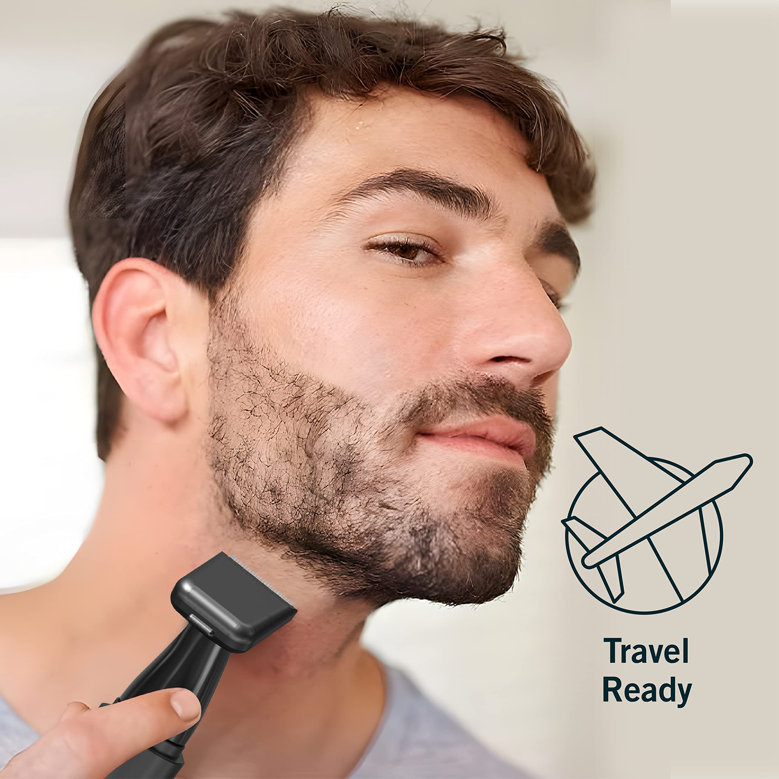 Perry Ellis Cordless Grooming Kit w/Stand, Beard Trimmer, 2 Heads, Water Resistant