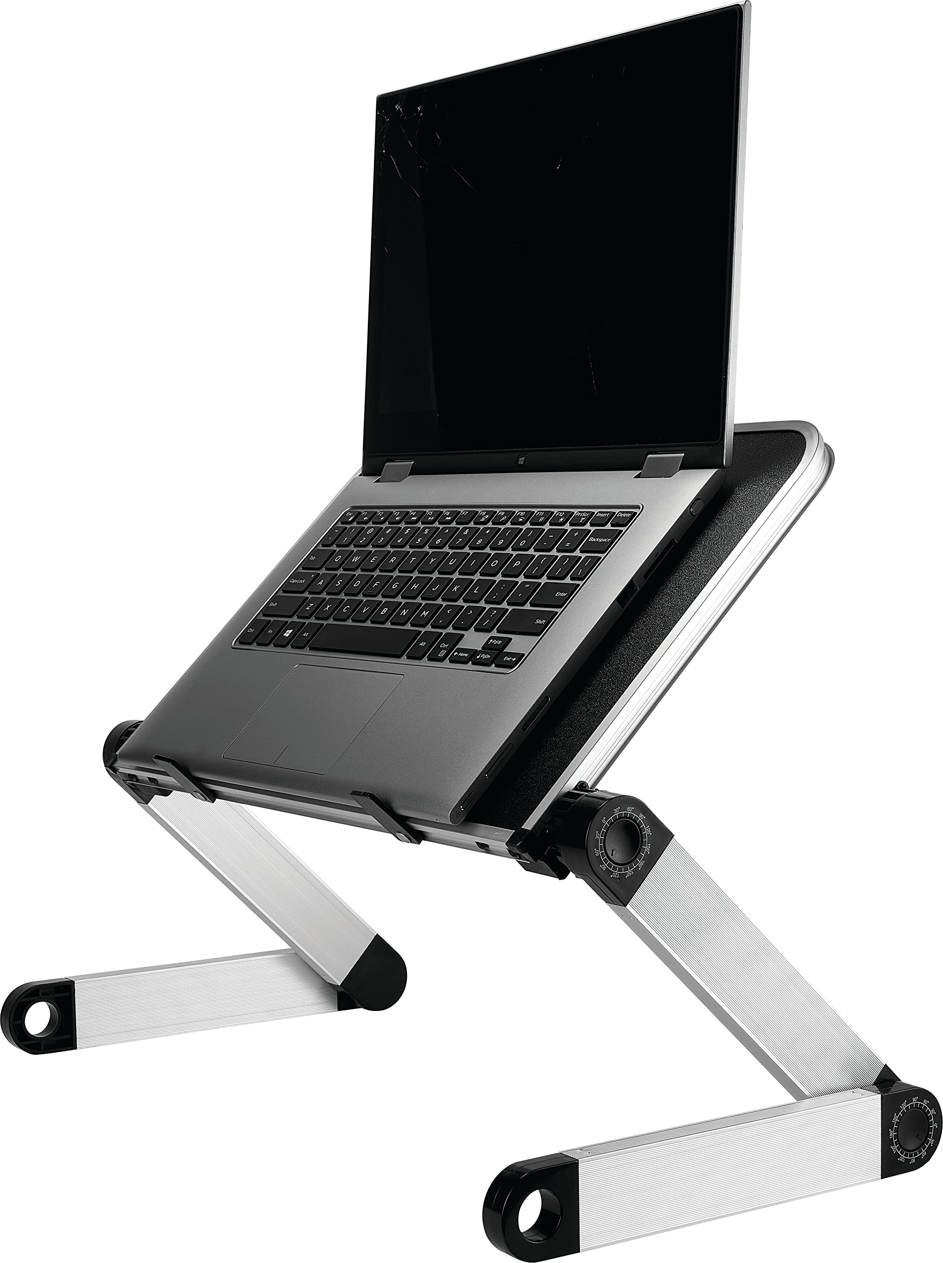 SLIDE Portable Metal Laptop Stand Desk Adjustable Height Angle Control