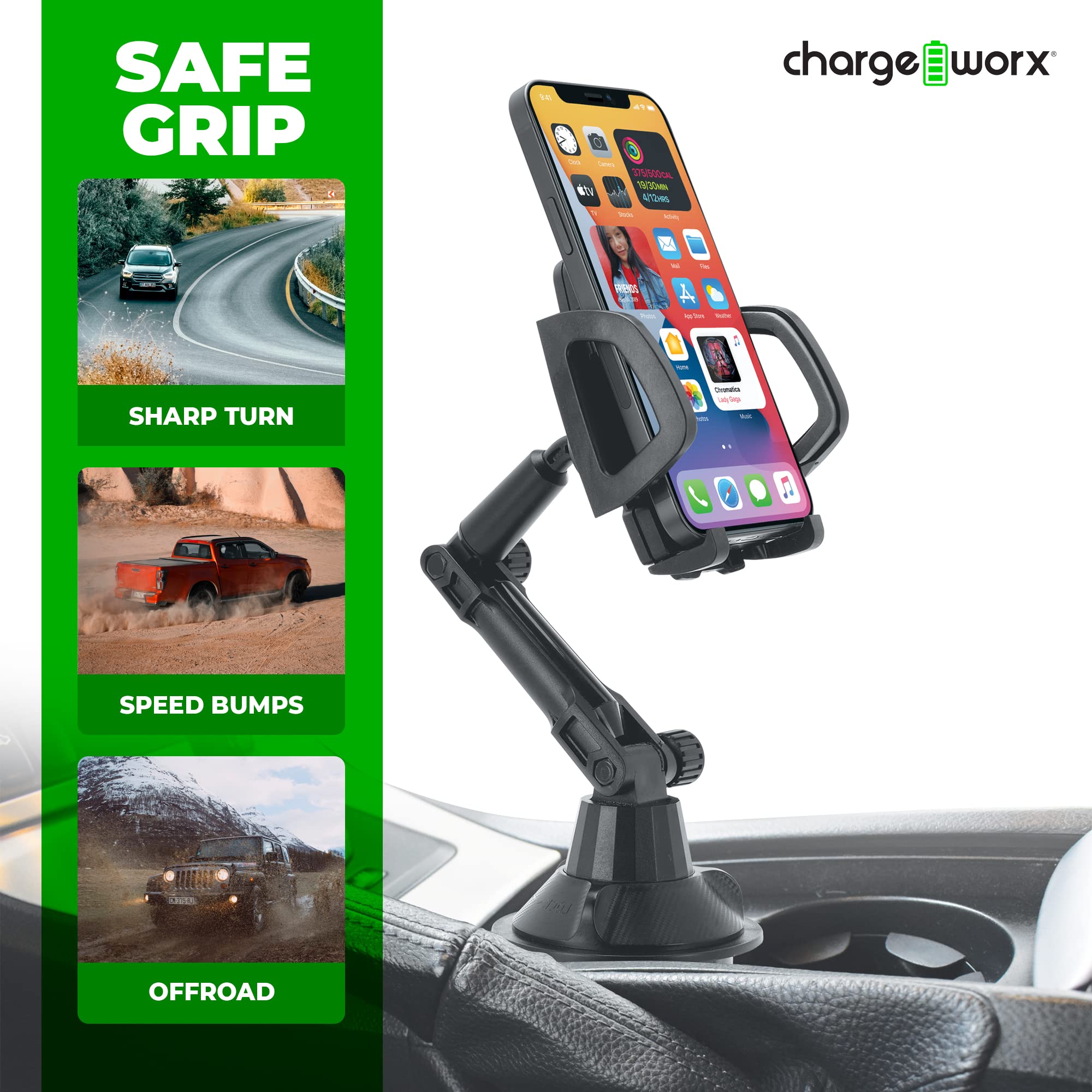 Chargeworx Deluxe Cupholder Phone Mount