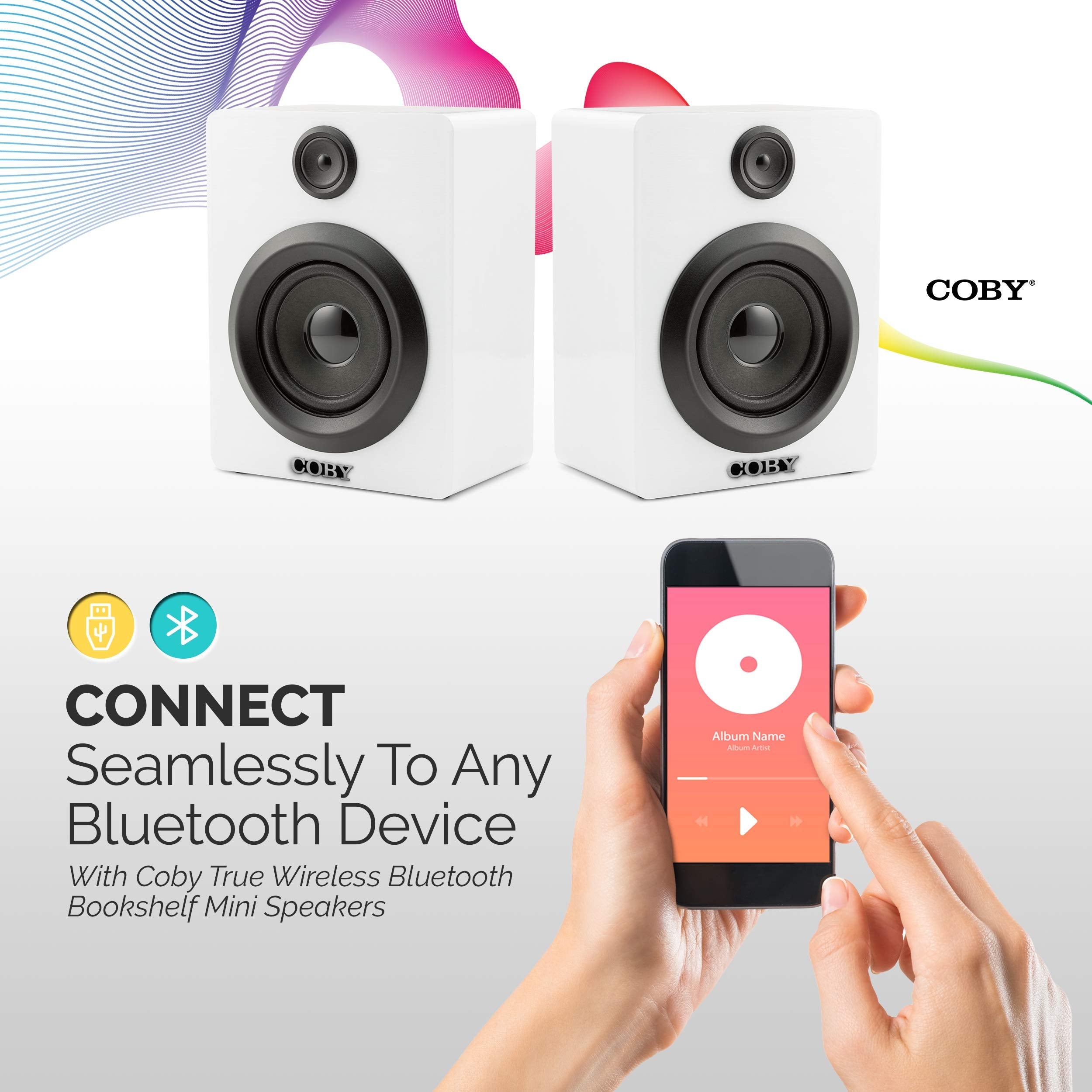 Coby Wireless Rechargeable Bluetooth Mini Speakers