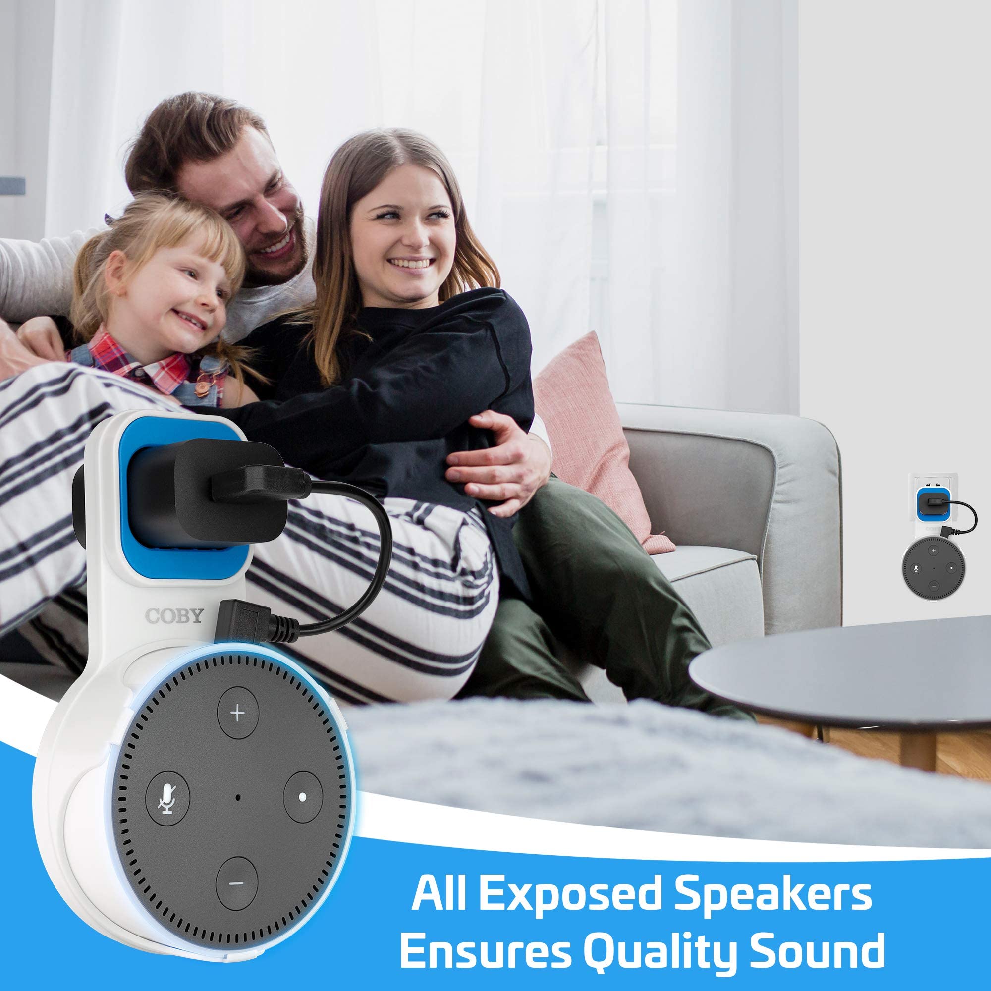 Coby Speaker Wall Mount for 2nd Generation Dot Voice Assistants