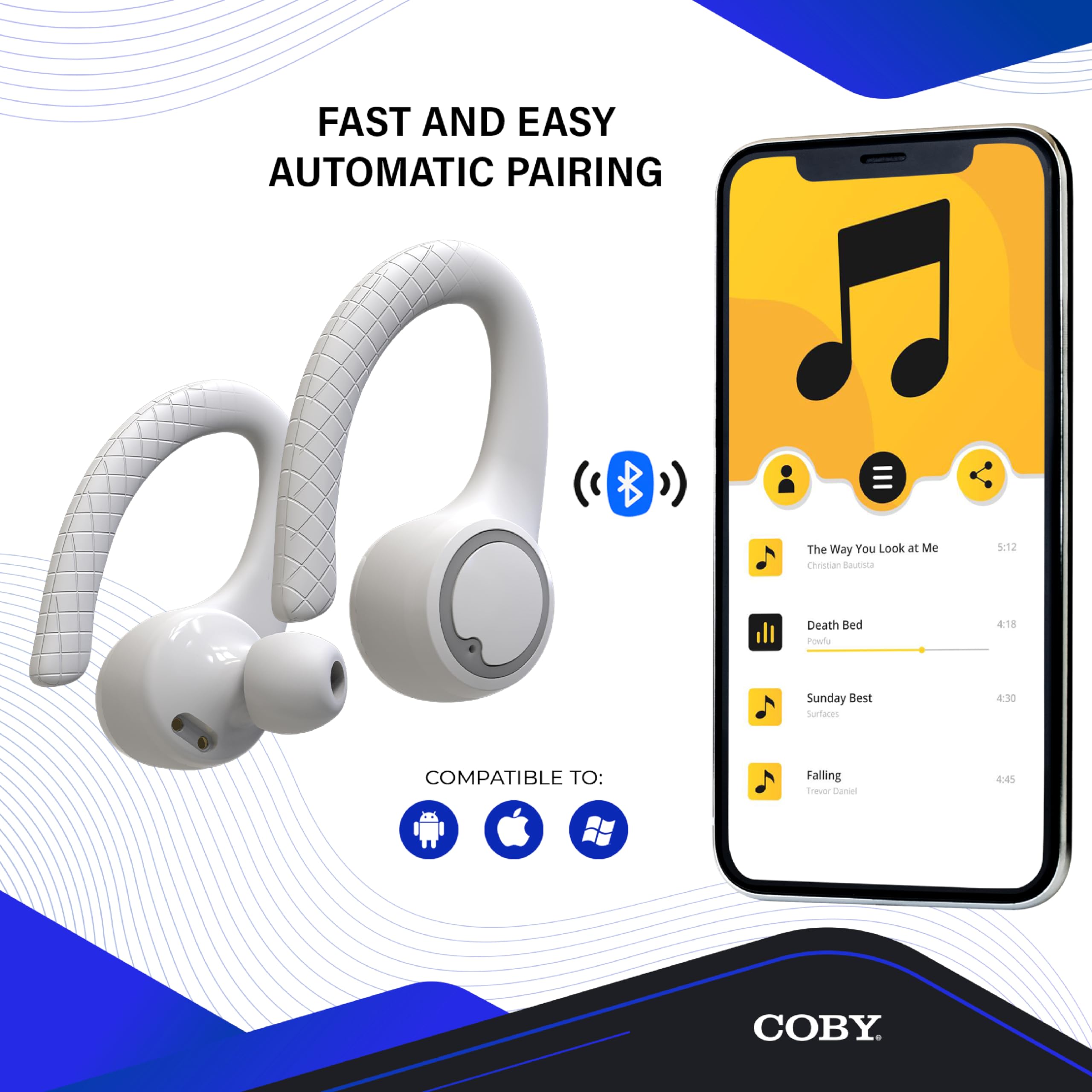Coby True Wireless Bluetooth Earbuds