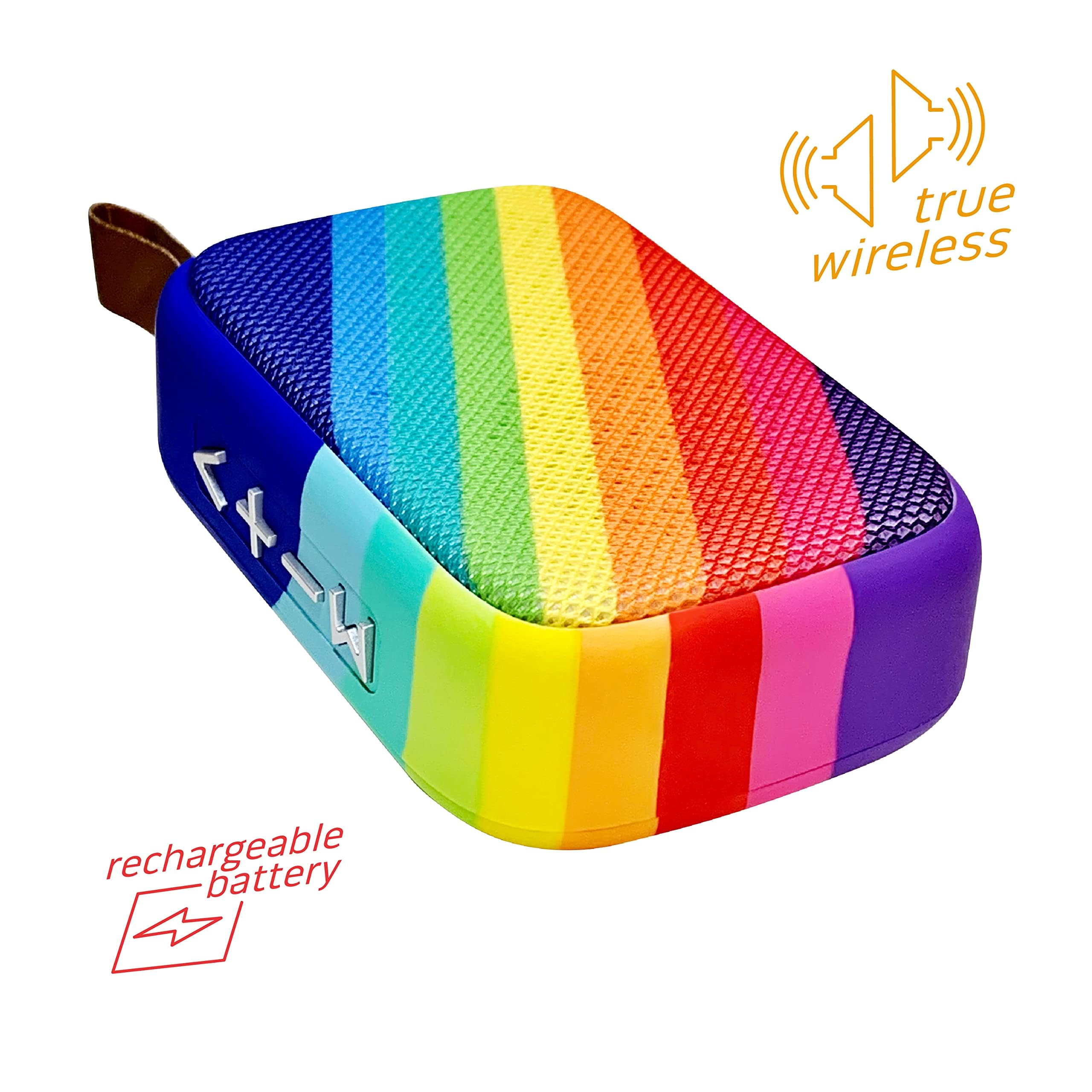 COOLBUDS Rechargeable Mini Bluetooth Speaker (Rainbow - Rectangular Shape)