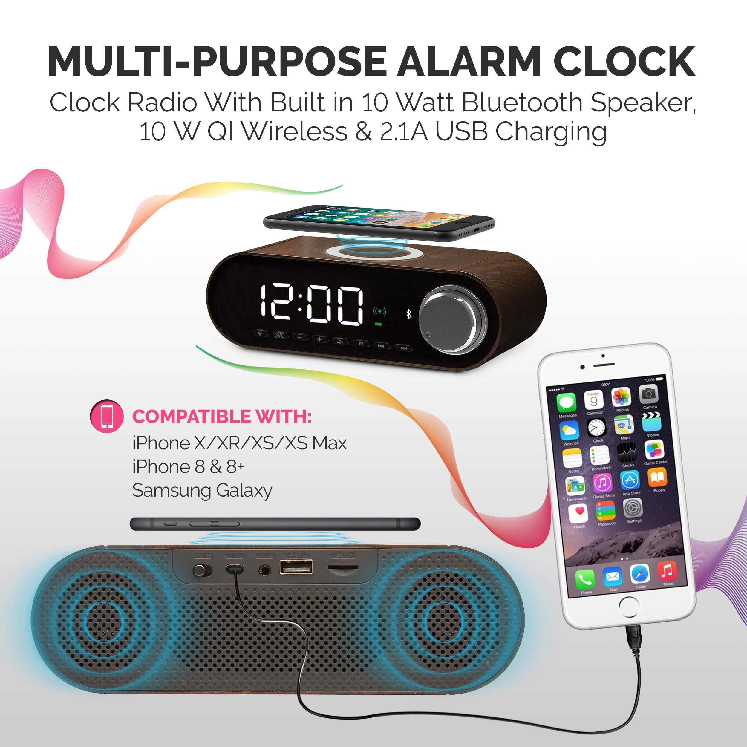Coby Digital LED Alarm Clock Built in