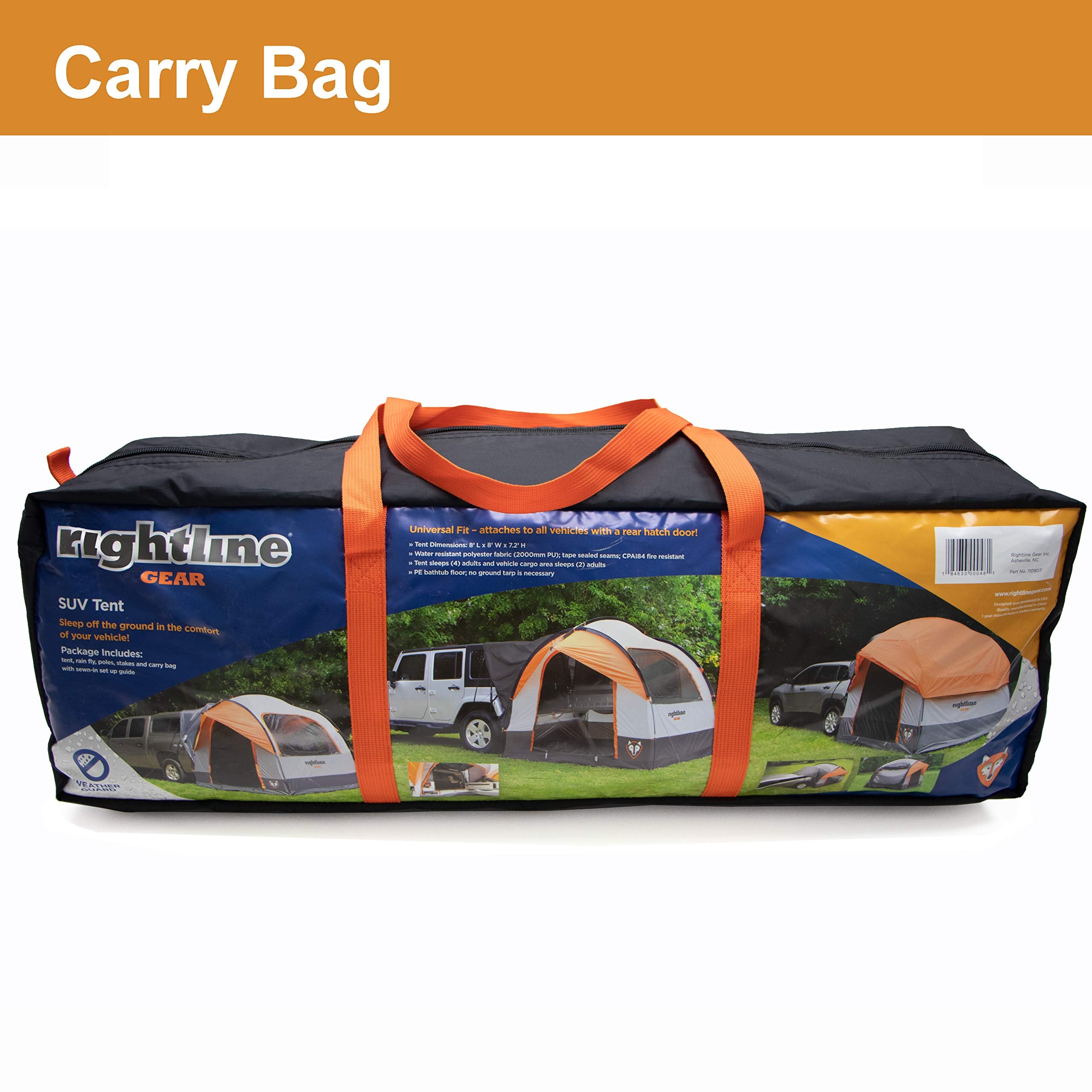 Rightline Gear 6-Person SUV Tent Attachment Orange