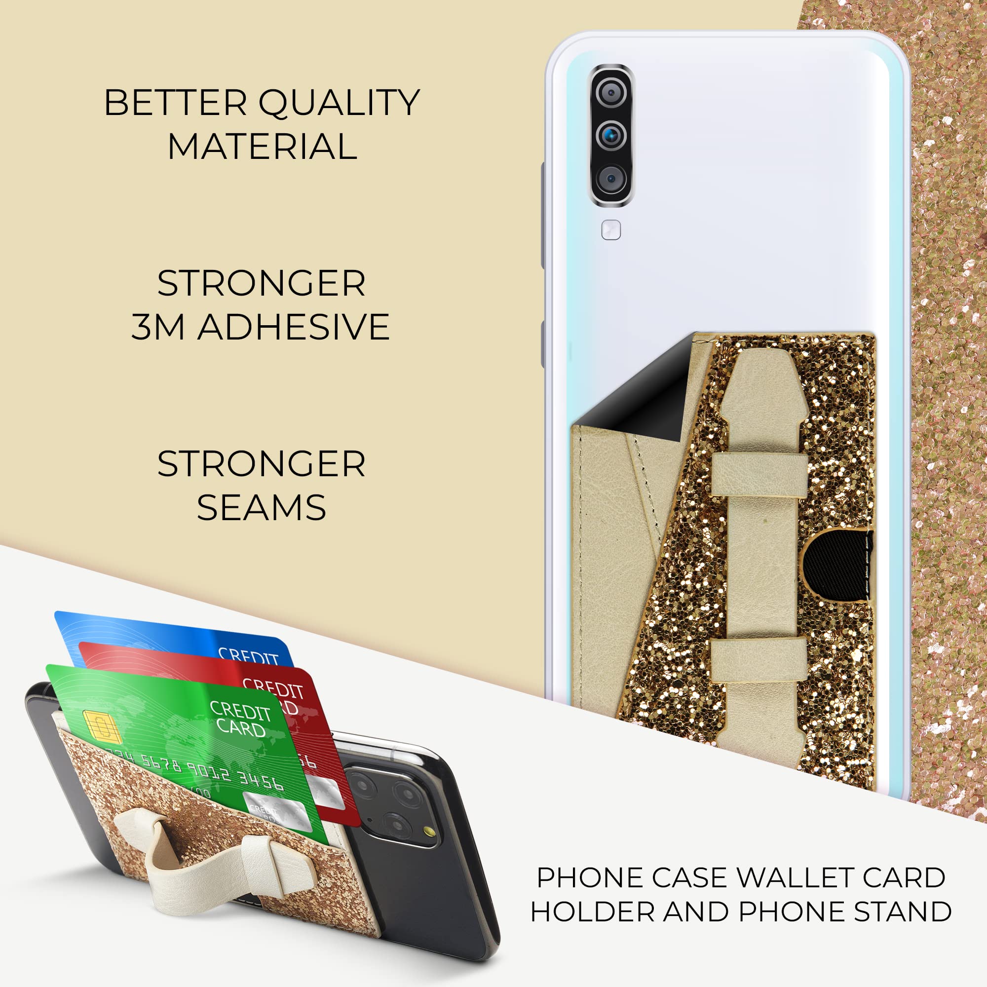 SKYLAR Stick-On Credit Card ID Holder Smartphone Violet