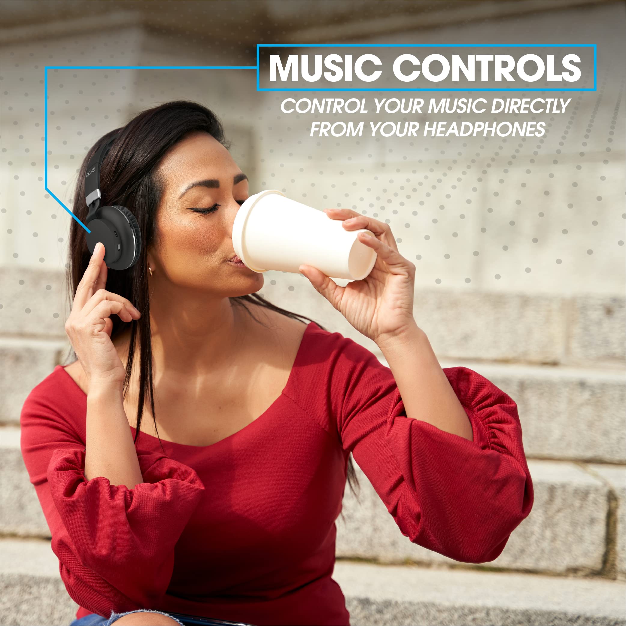 Coby Wireless On-Ear Headphones