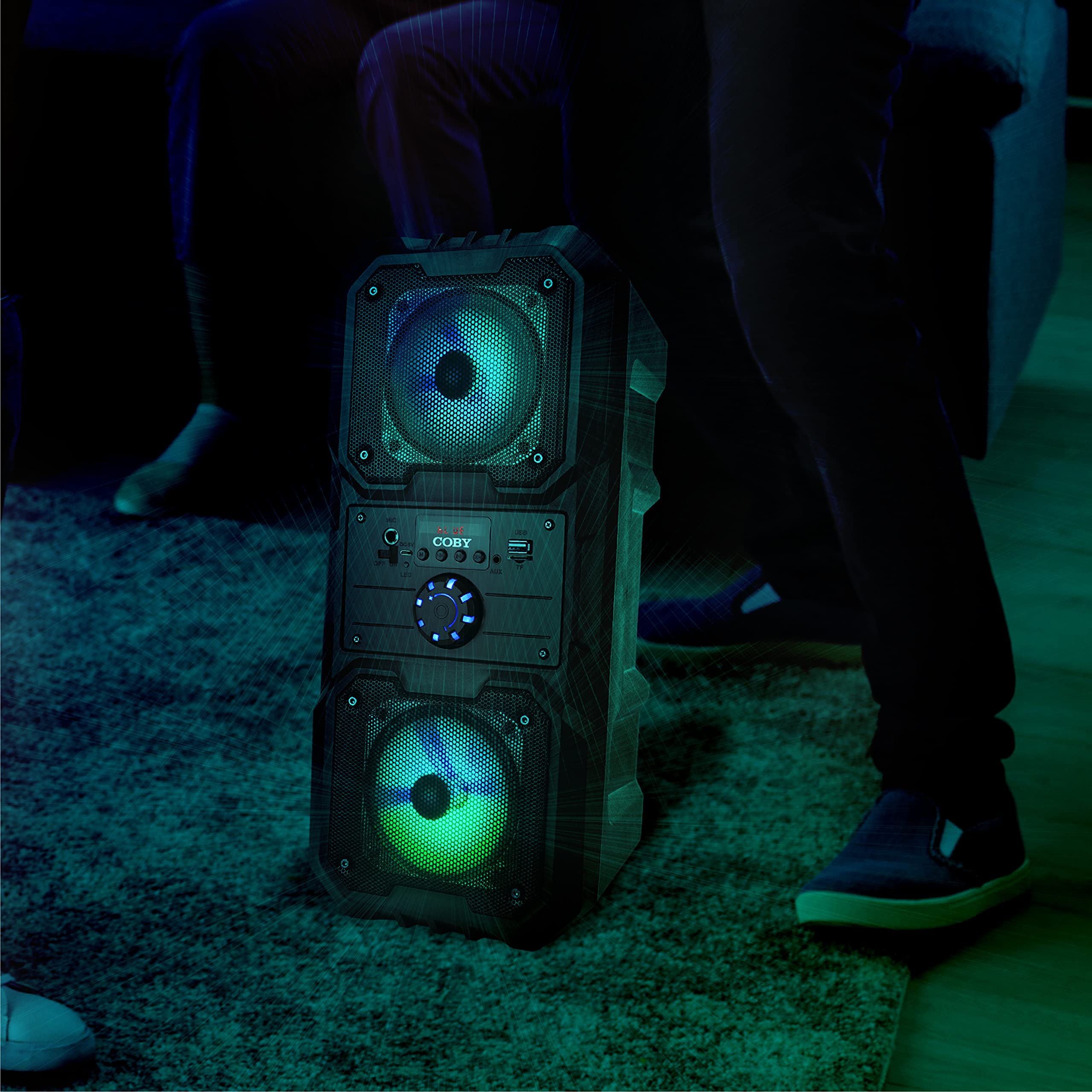 Coby True Wireless Speaker with LED Lights