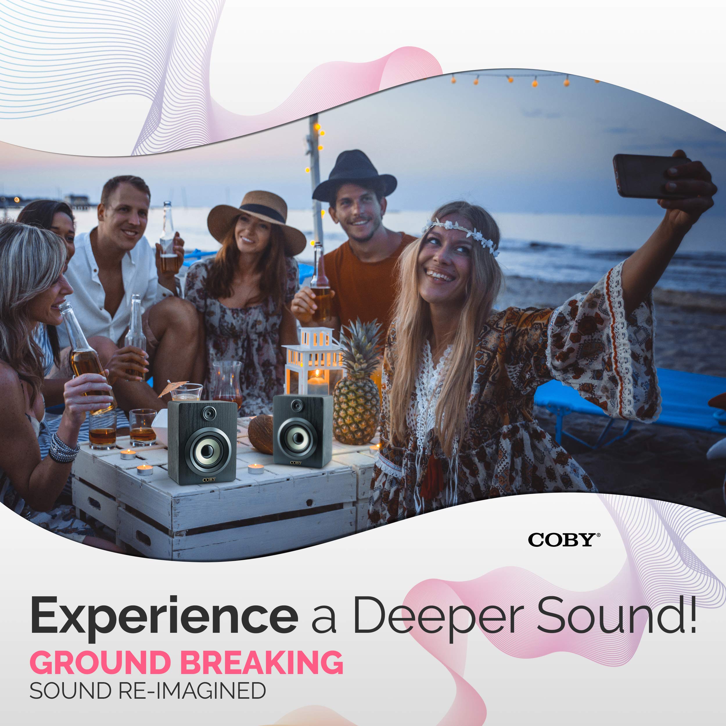 Coby Wireless Rechargeable Bluetooth Mini Speakers