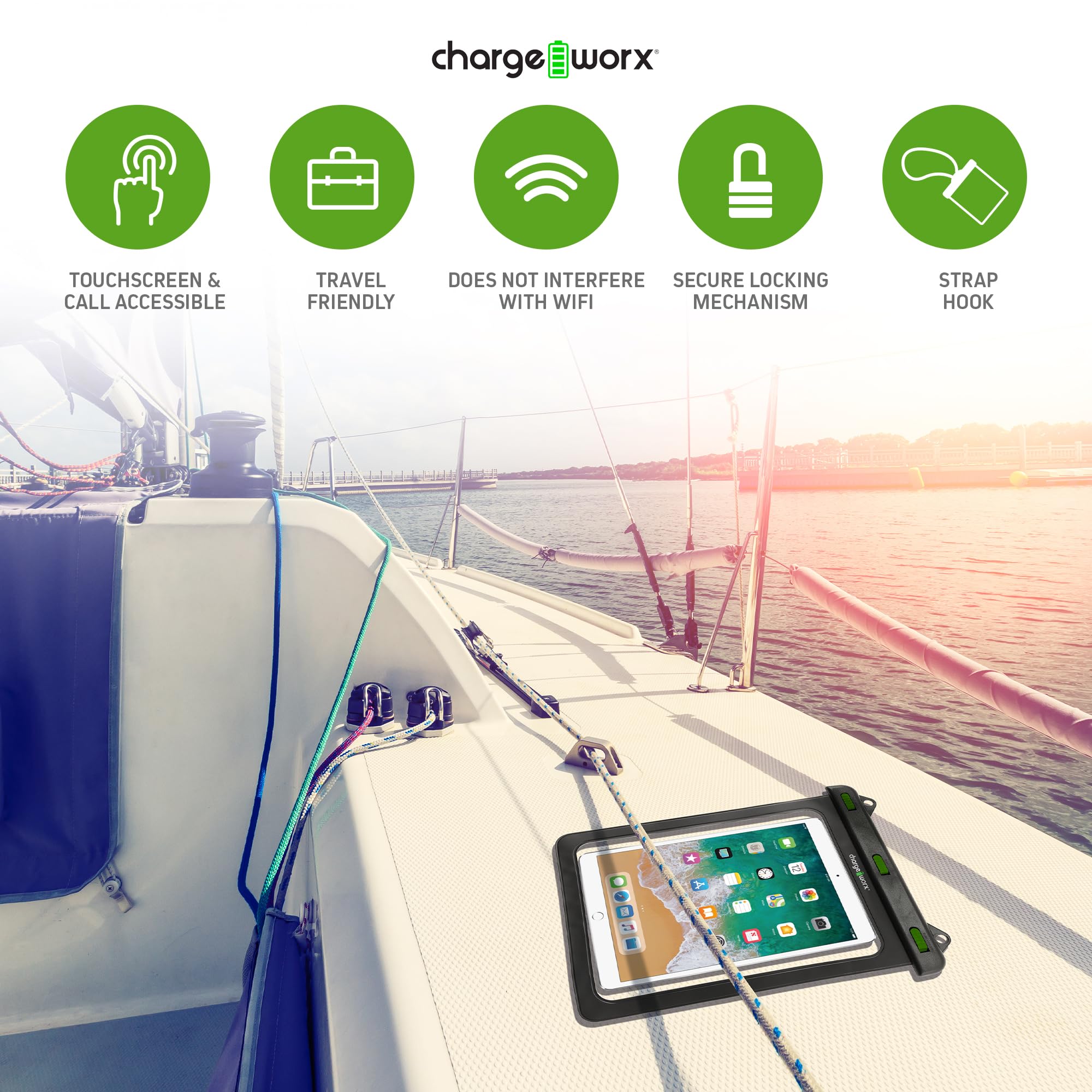 Chargeworx Waterproof Dry Bag Pouch Tablets