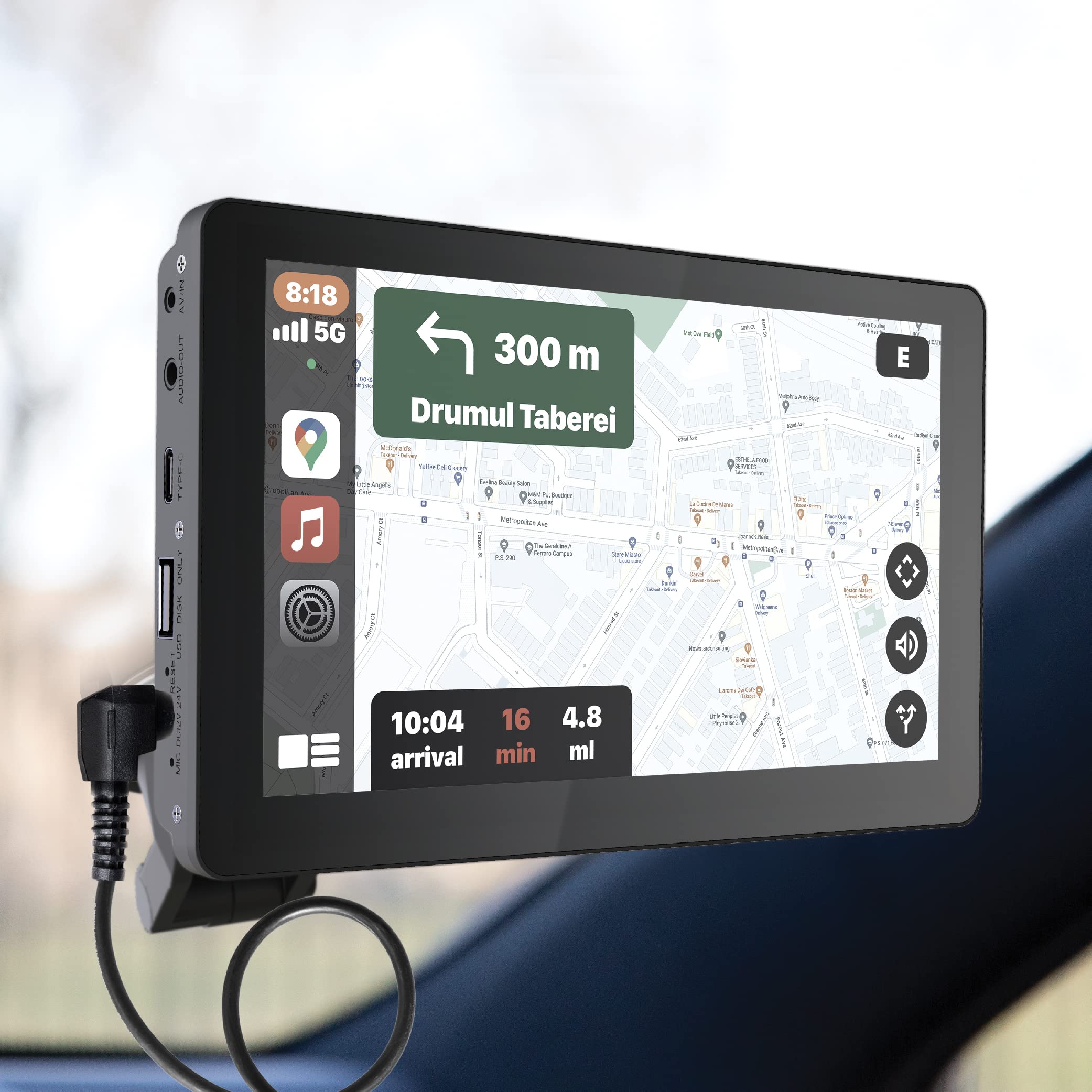 Car and Driver INTELLIDASH Slim with Apple Carplay and Android Auto