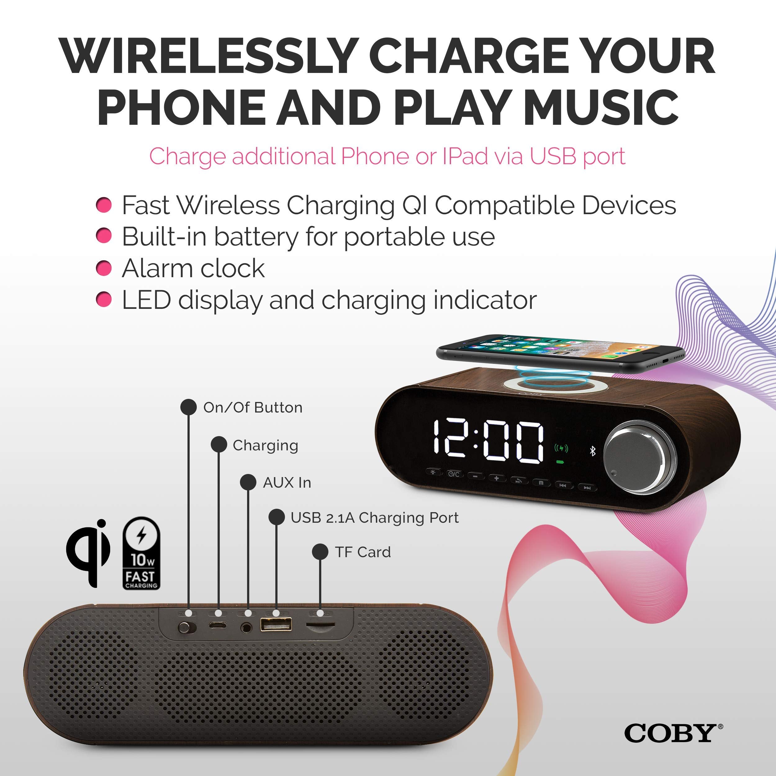 Coby Digital LED Alarm Clock Built in