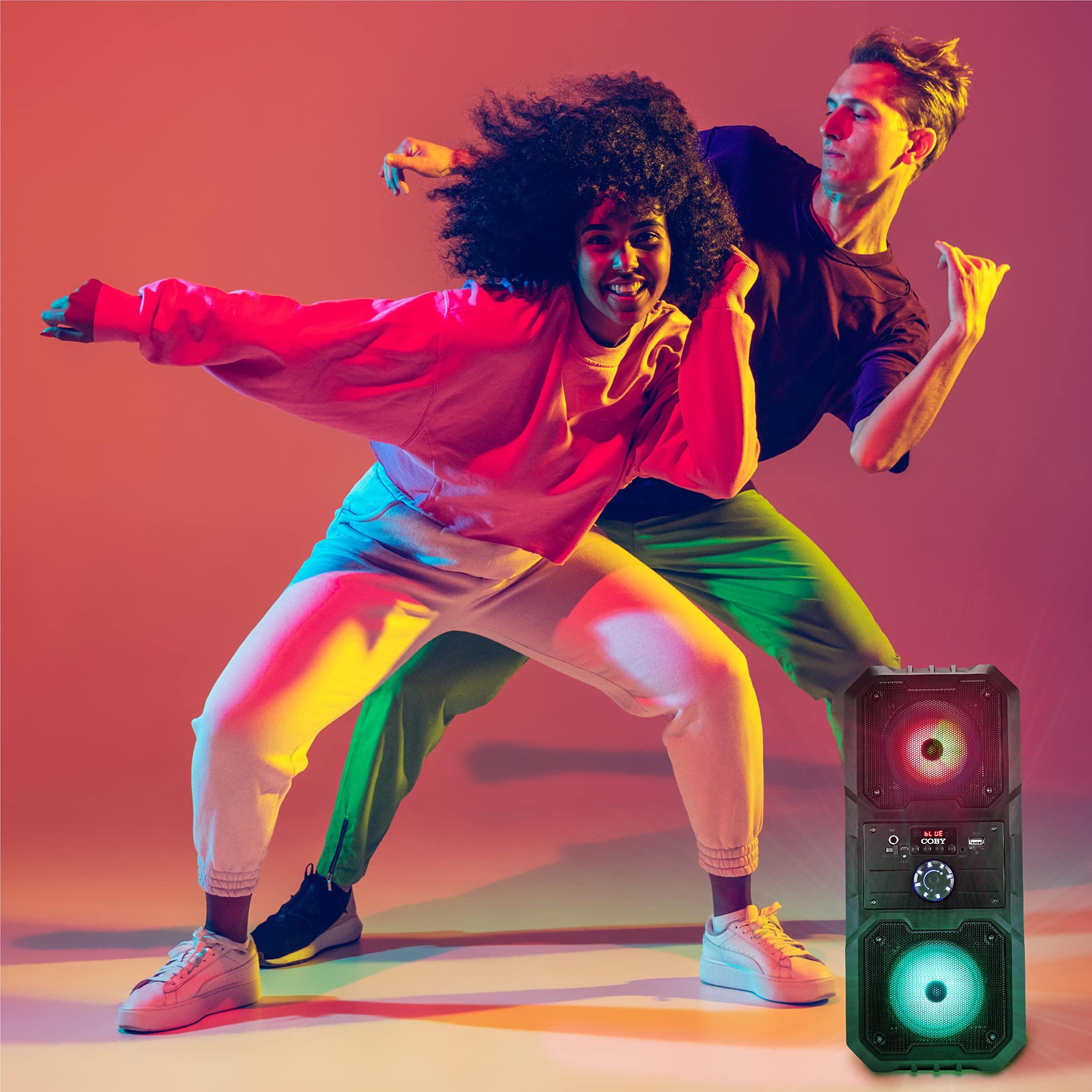 Coby True Wireless Speaker with LED Lights