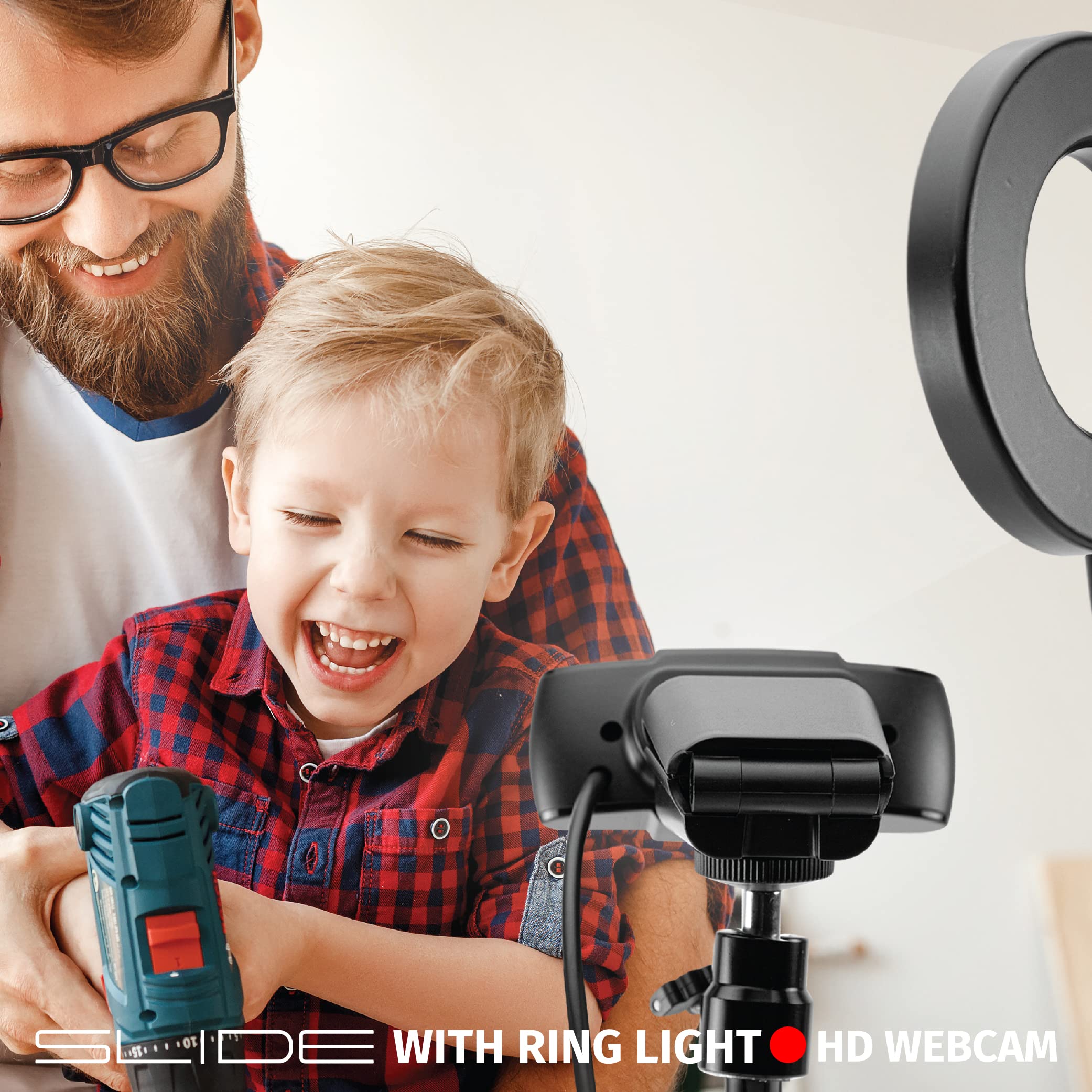 Slide 1080P HD Webcam Ring Light Stand Vlogging Kit