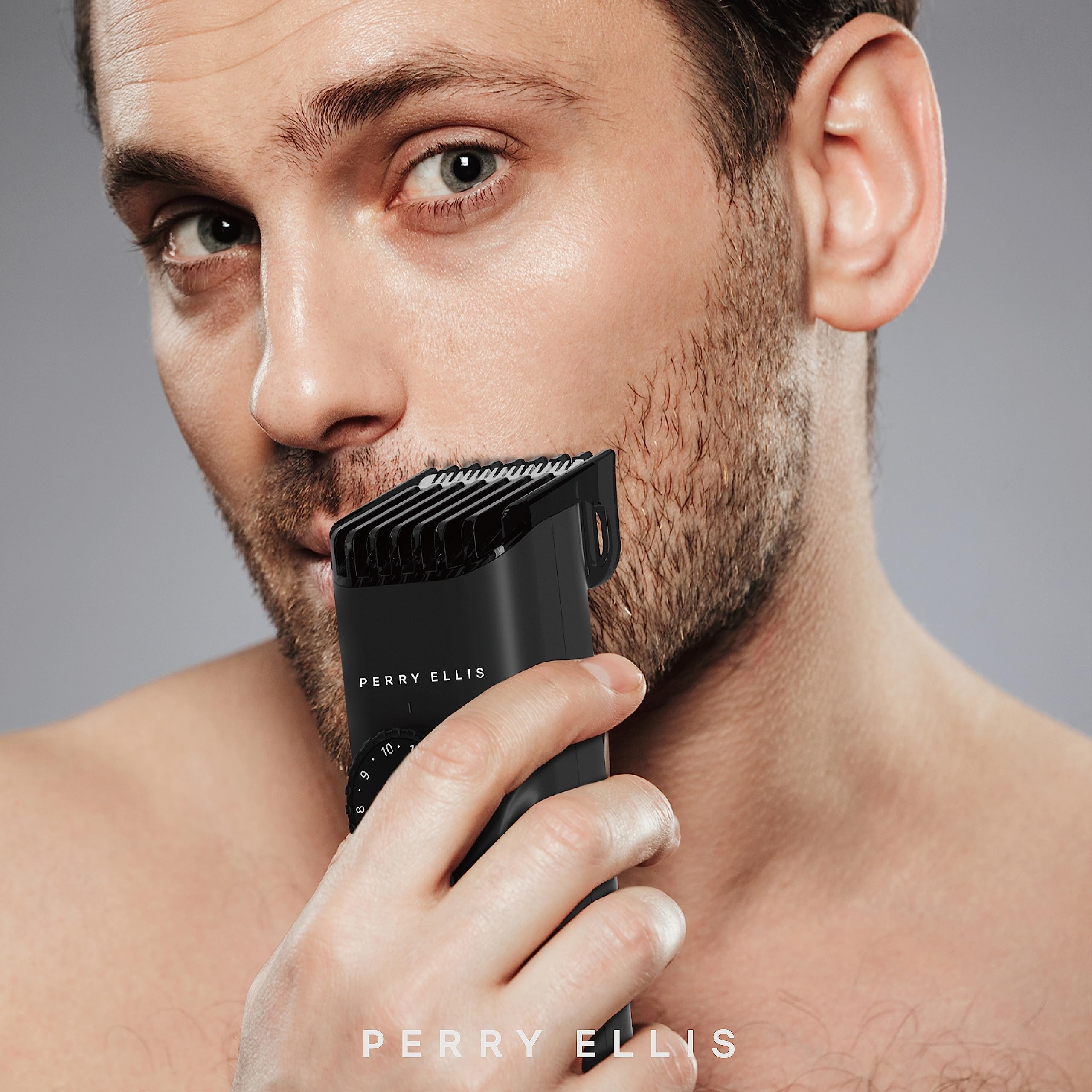 Perry Ellis Hair & Beard Trimmer for Men, Blue, LED Display